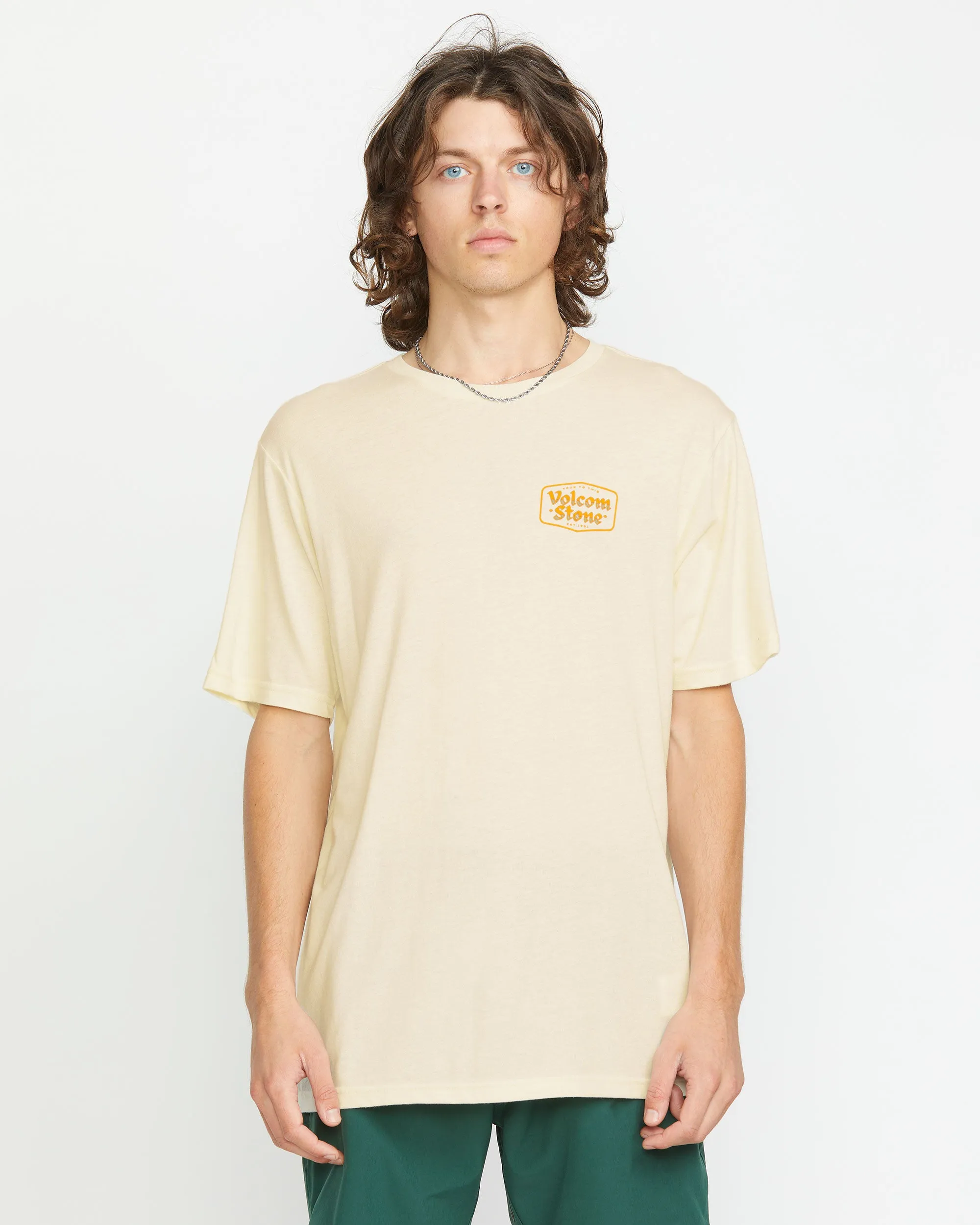Stone Buckle Short Sleeve Tee - Off White Heather sold by Volcom