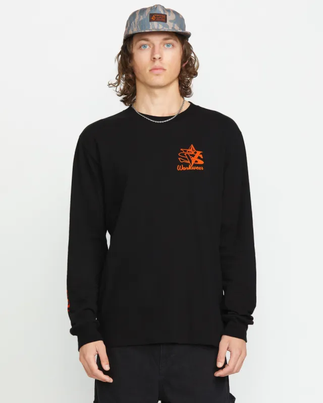 Volcom Workwear Excavator Long Sleeve Tee - Black sold by Volcom