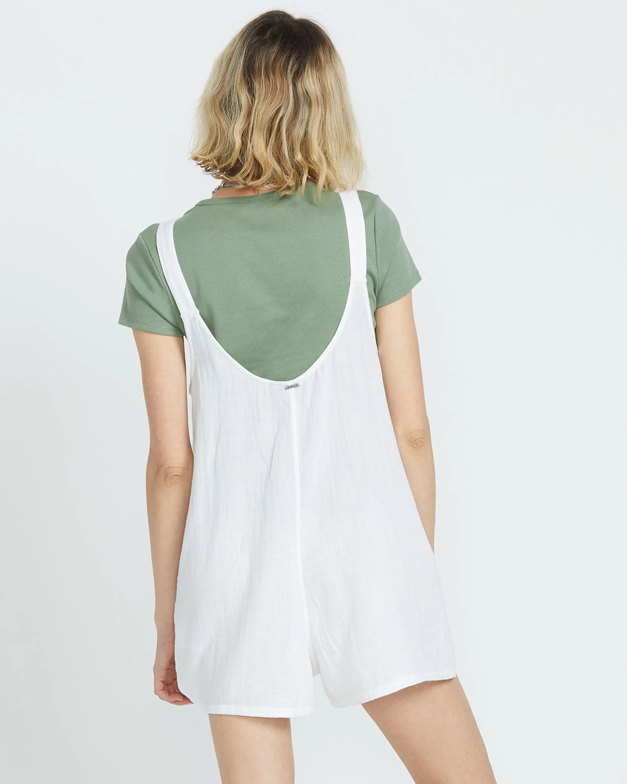 Lived in Lounge Tie Strap Romper - White sold by Volcom product image thumbnail 2