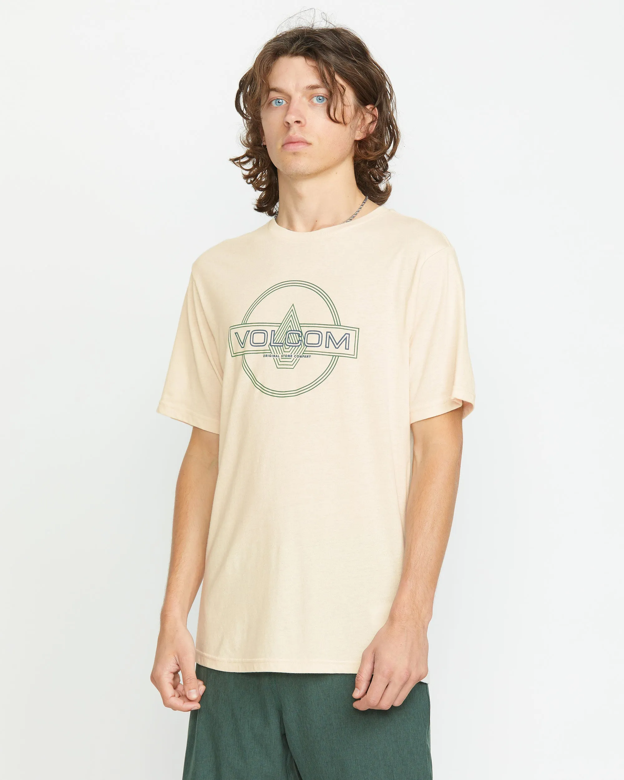 Line Service Short Sleeve Tee - Off White Heather sold by Volcom product image thumbnail 3