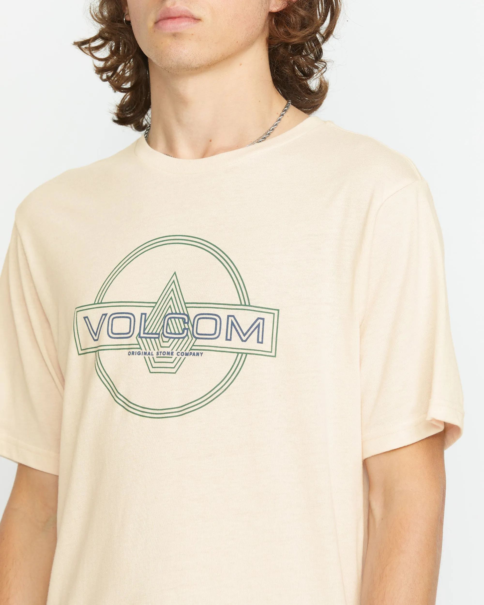 Line Service Short Sleeve Tee - Off White Heather sold by Volcom product image thumbnail 5