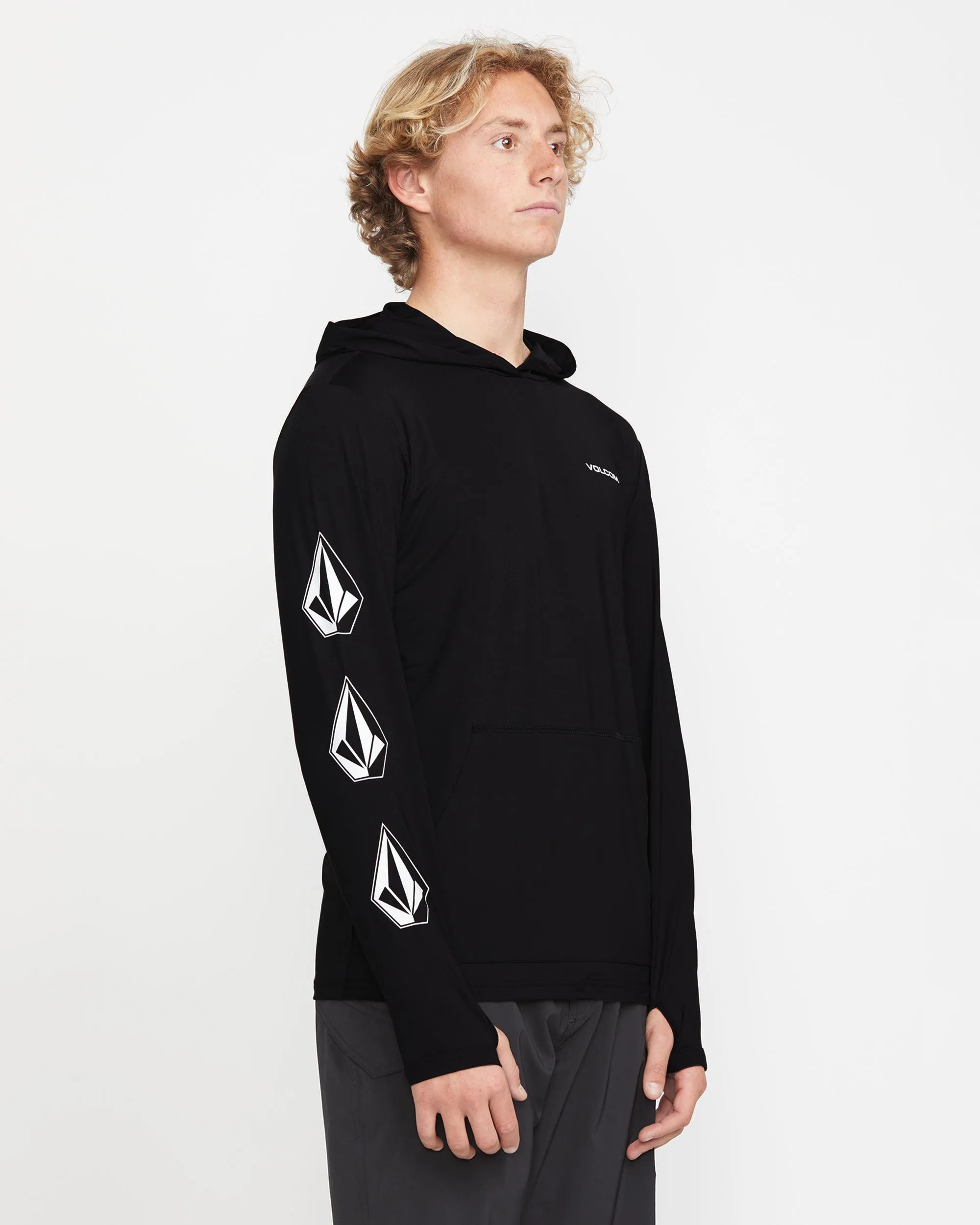 Large Iconic Hood Long Sleeve - Black sold by Volcom product image thumbnail 3