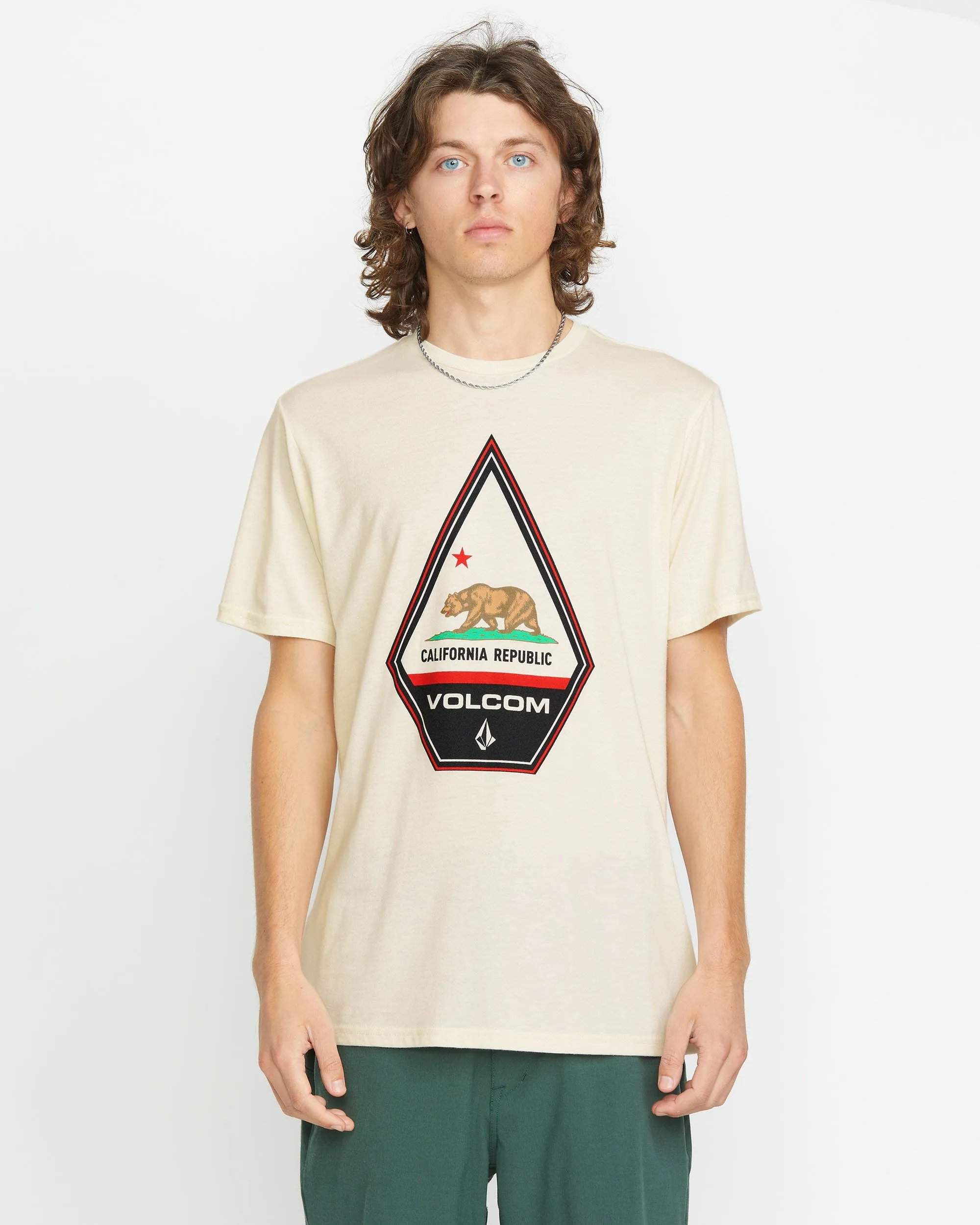 Californeye-Eh Short Sleeve Tee - Off White Heather sold by Volcom