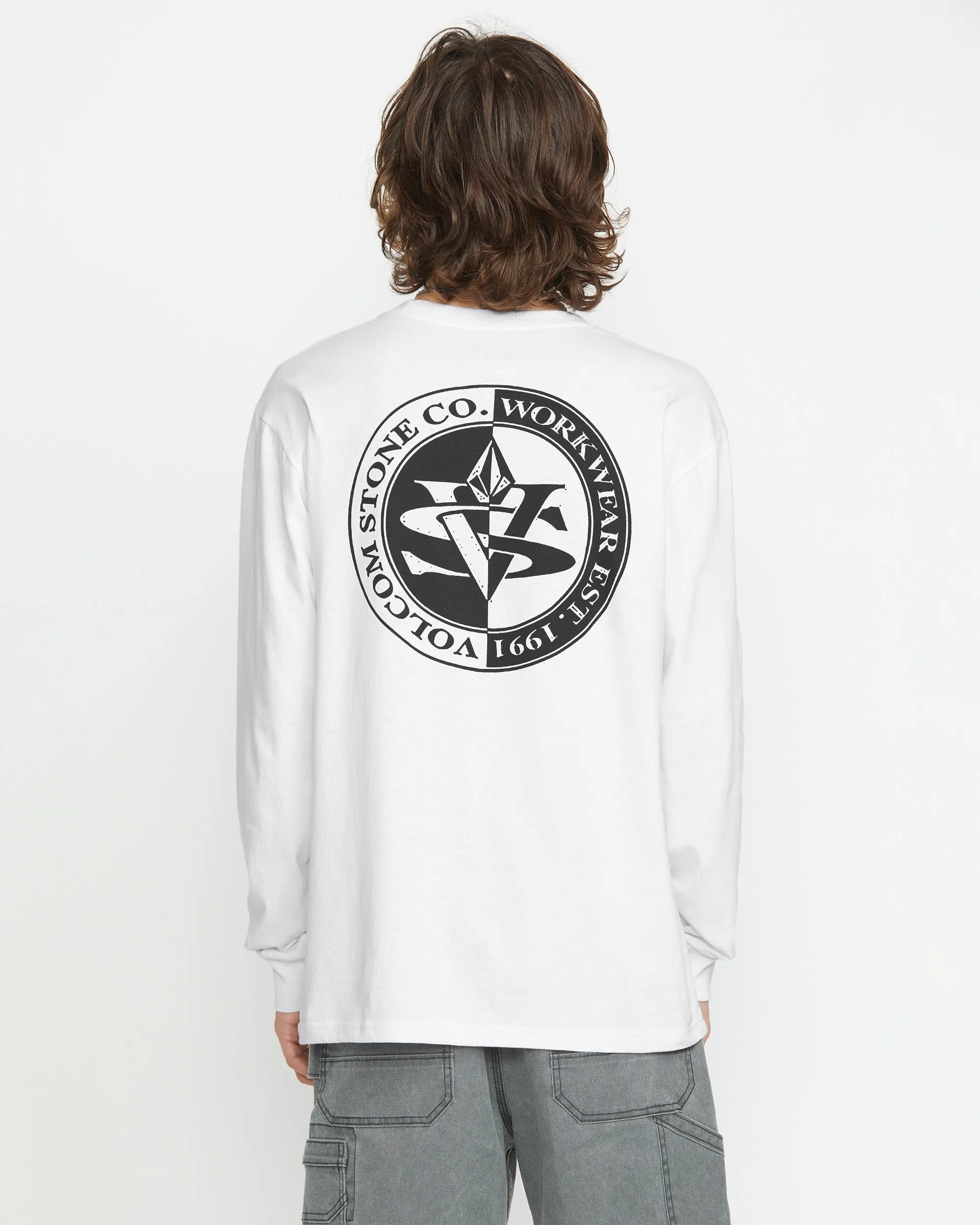 Volcom Workwear Excavator Long Sleeve Tee - White sold by Volcom product image thumbnail 3