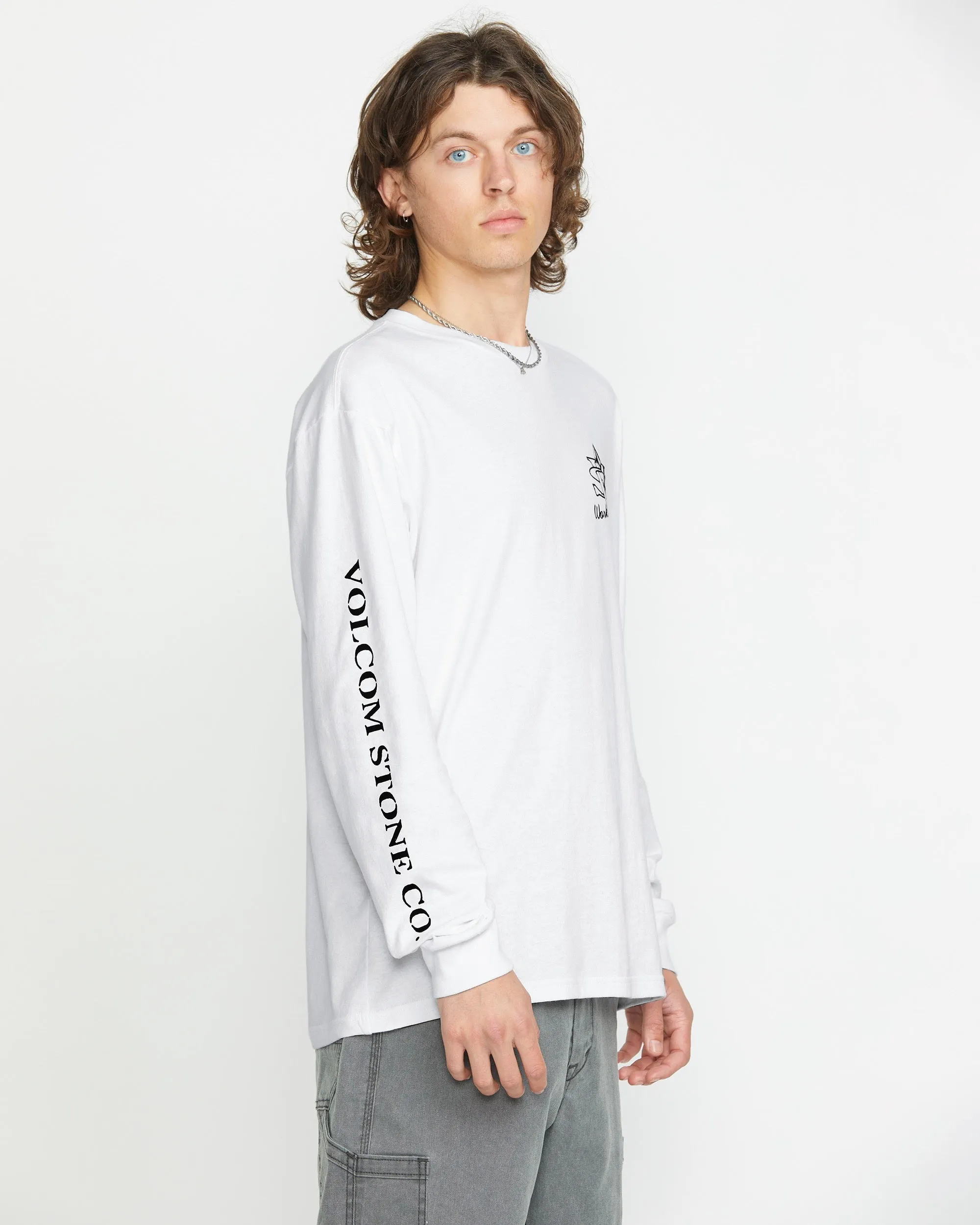 Volcom Workwear Excavator Long Sleeve Tee - White sold by Volcom product image thumbnail 4