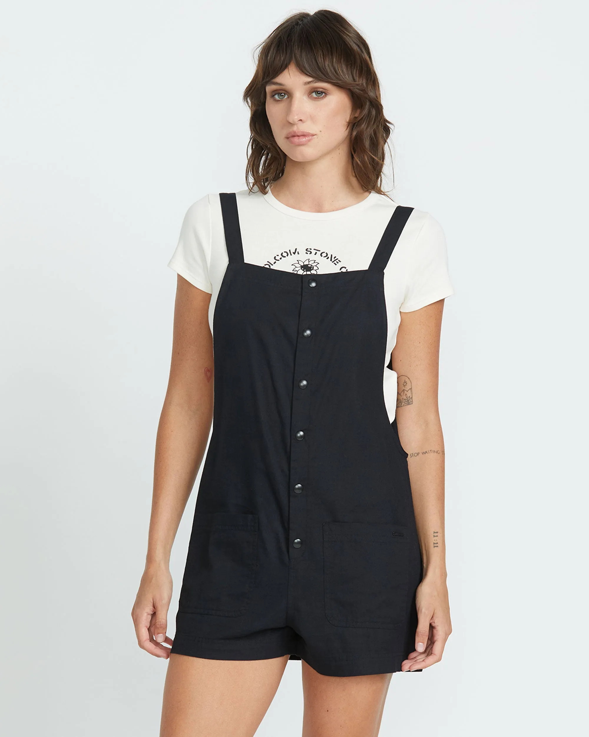 Stone Strut Romper - Black sold by Volcom