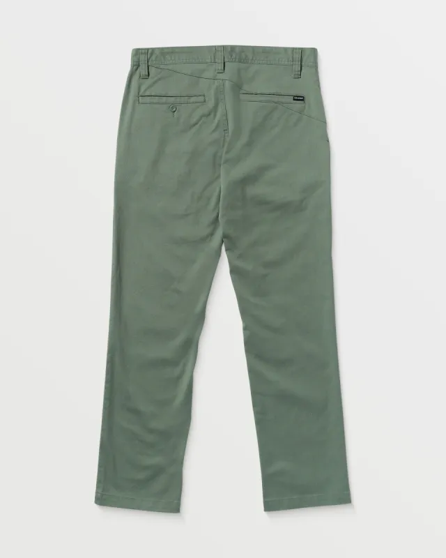 Frickin Modern Stretch Pants - Light Olive sold by Volcom