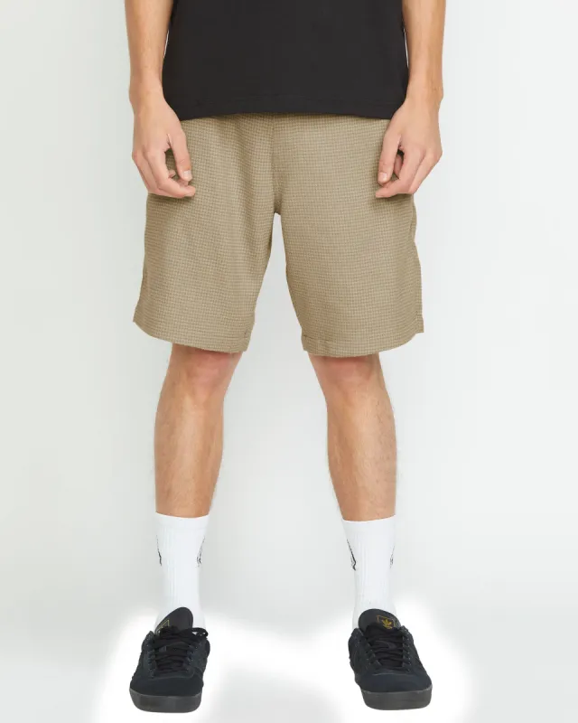 Frickin Elastic Waist Shorts - Light Khaki sold by Volcom