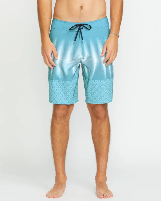 Lido Stripe Mod-Tech Trunks - Bay Blue sold by Volcom