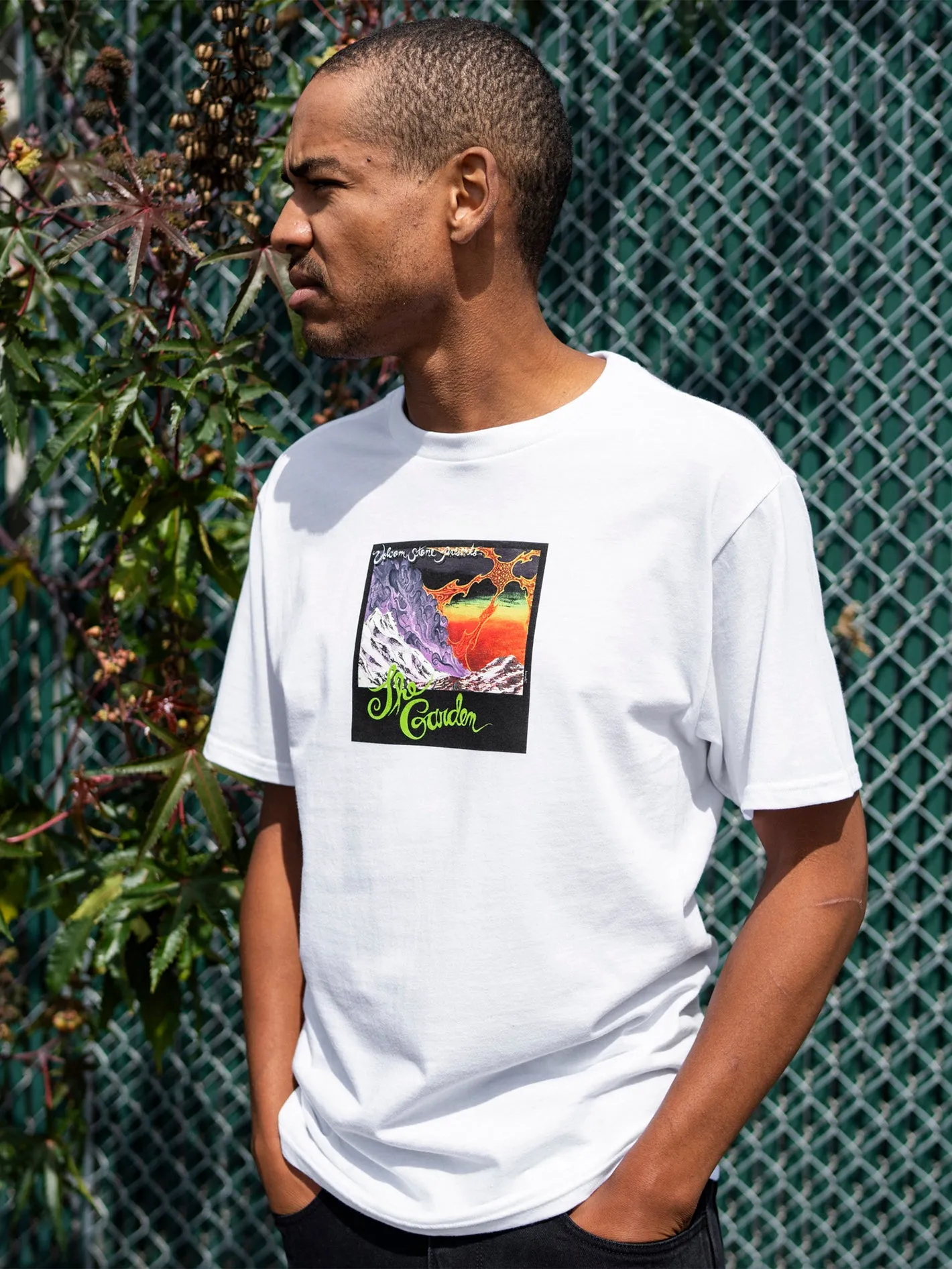 Volcom Entertainment The Garden Short Sleeve Tee - White sold by Volcom product image thumbnail 5