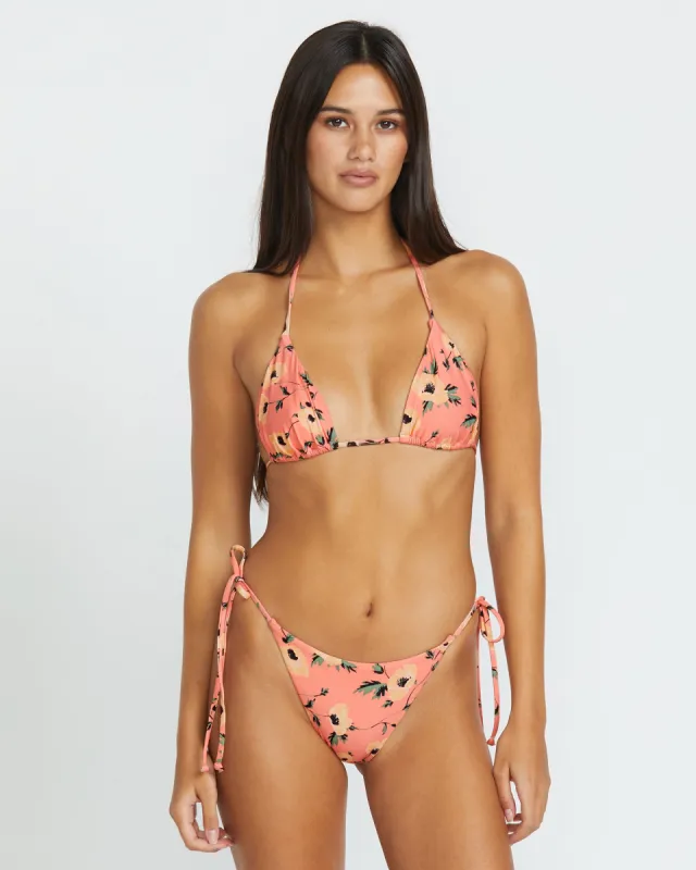 Call Me Big Poppy Triangle Bikini Top - Sunset sold by Volcom