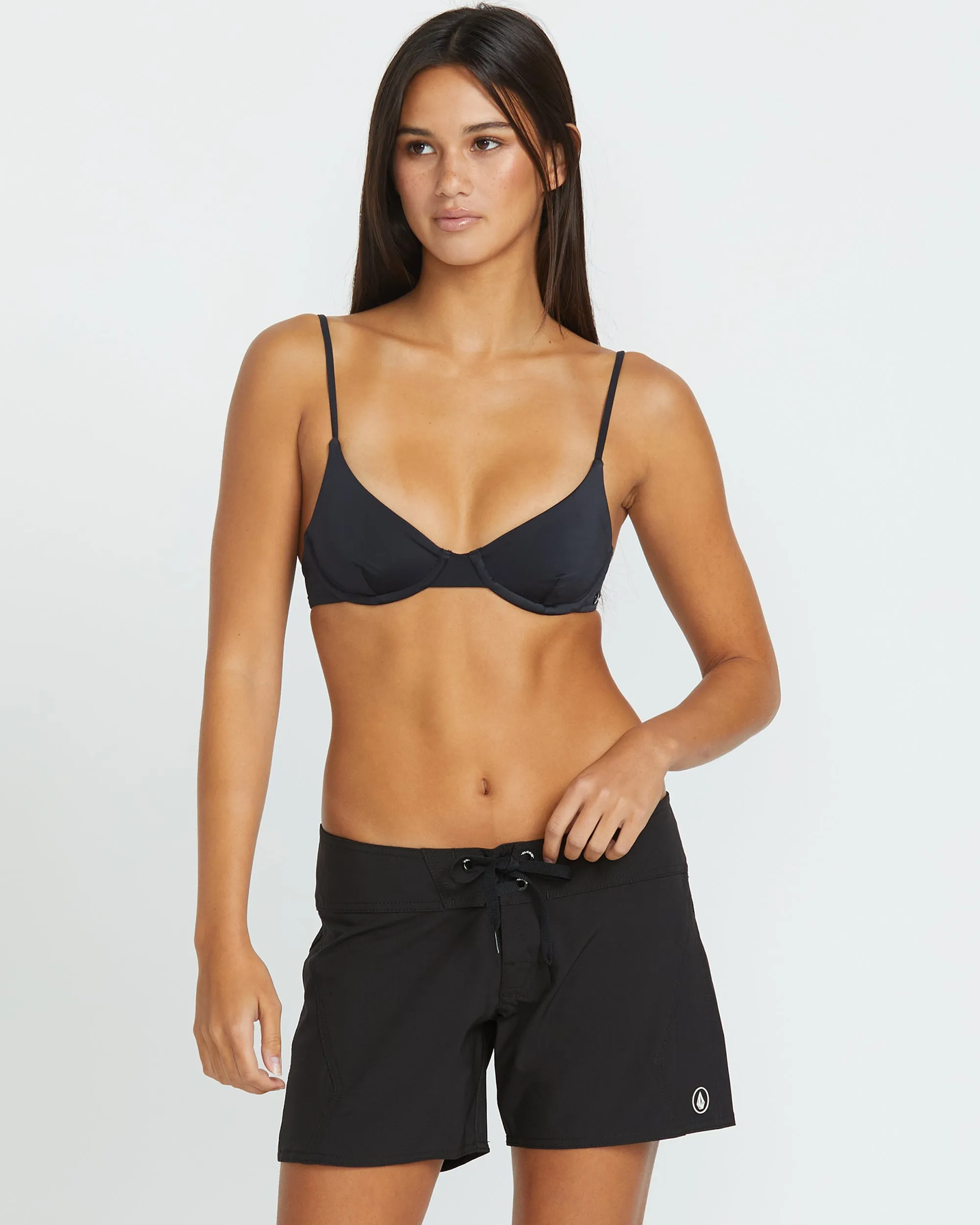 Women's Simply Solid Front-Tie Boardshorts sold by Volcom