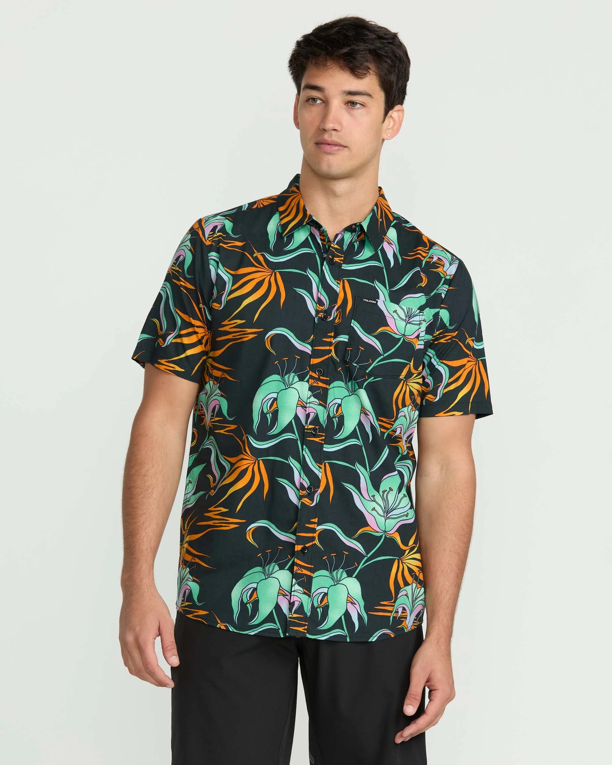 Men's Brainmelter Floral Short Sleeve Shirt sold by Volcom
