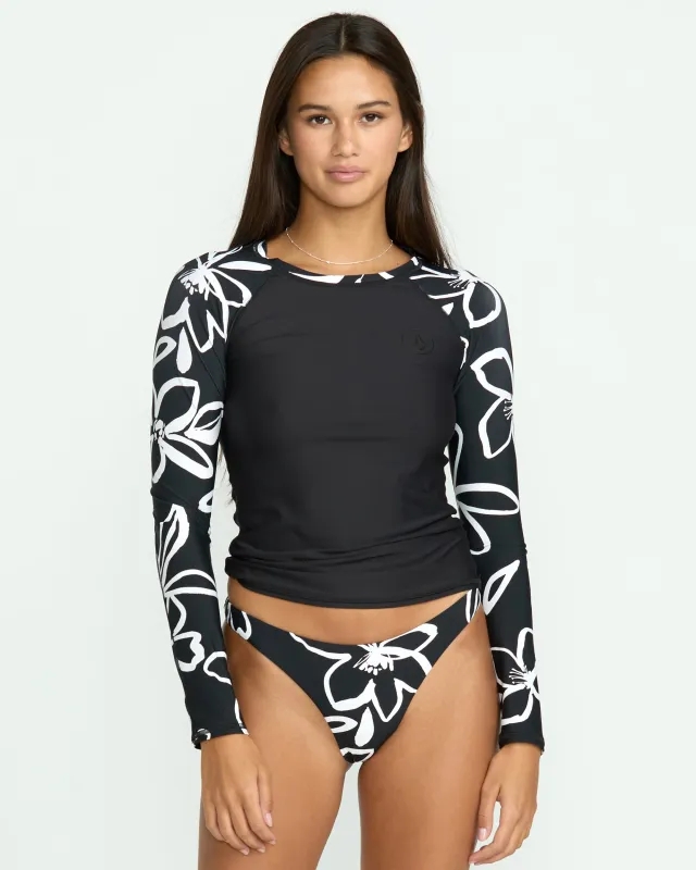 Women's Sol Rebel Long Sleeve Rashguard made by Volcom