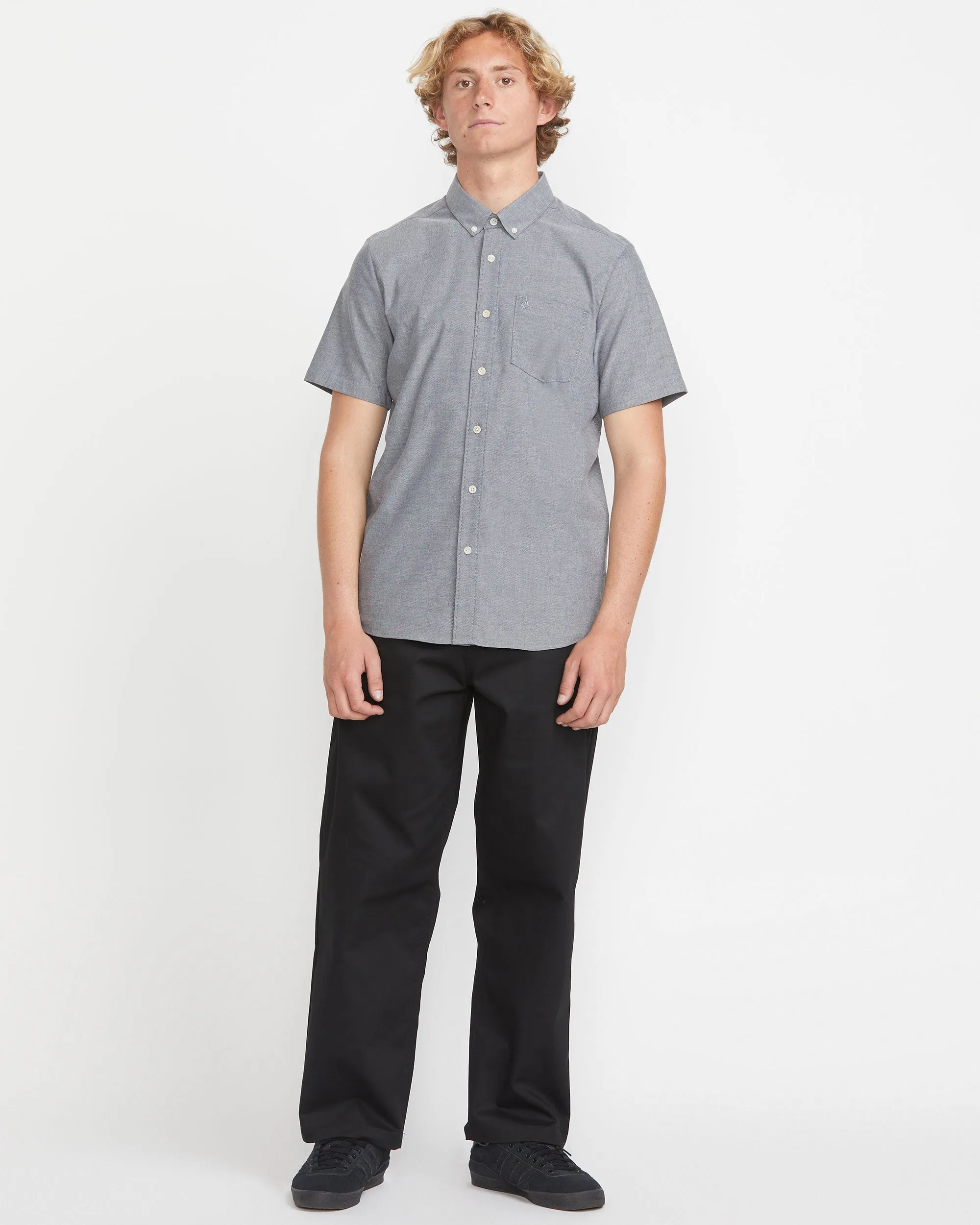 Men's Everett Oxford Short Sleeve Shirt sold by Volcom product image thumbnail 4