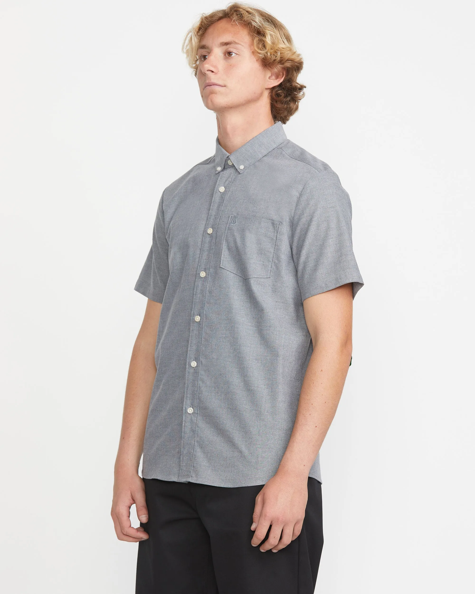 Men's Everett Oxford Short Sleeve Shirt sold by Volcom product image thumbnail 3