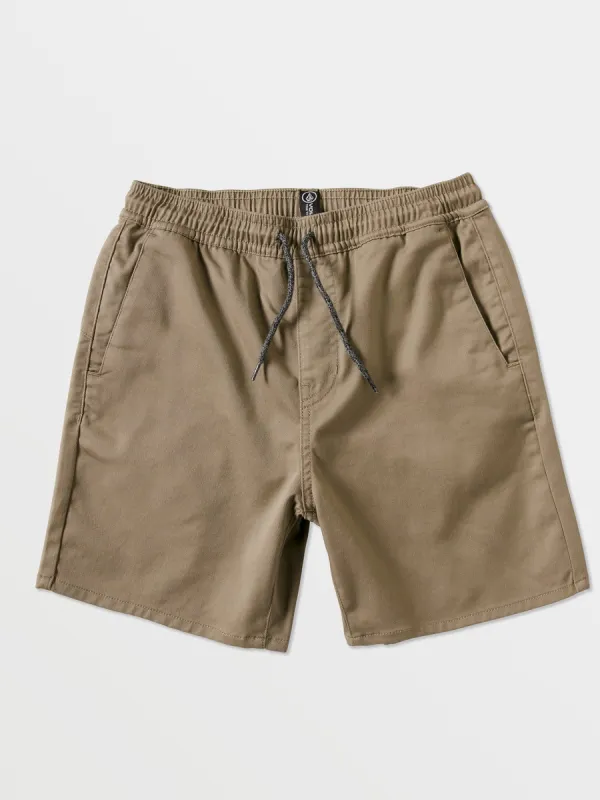 Big Boys Frickin Elastic Waist Shorts - Khaki sold by Volcom