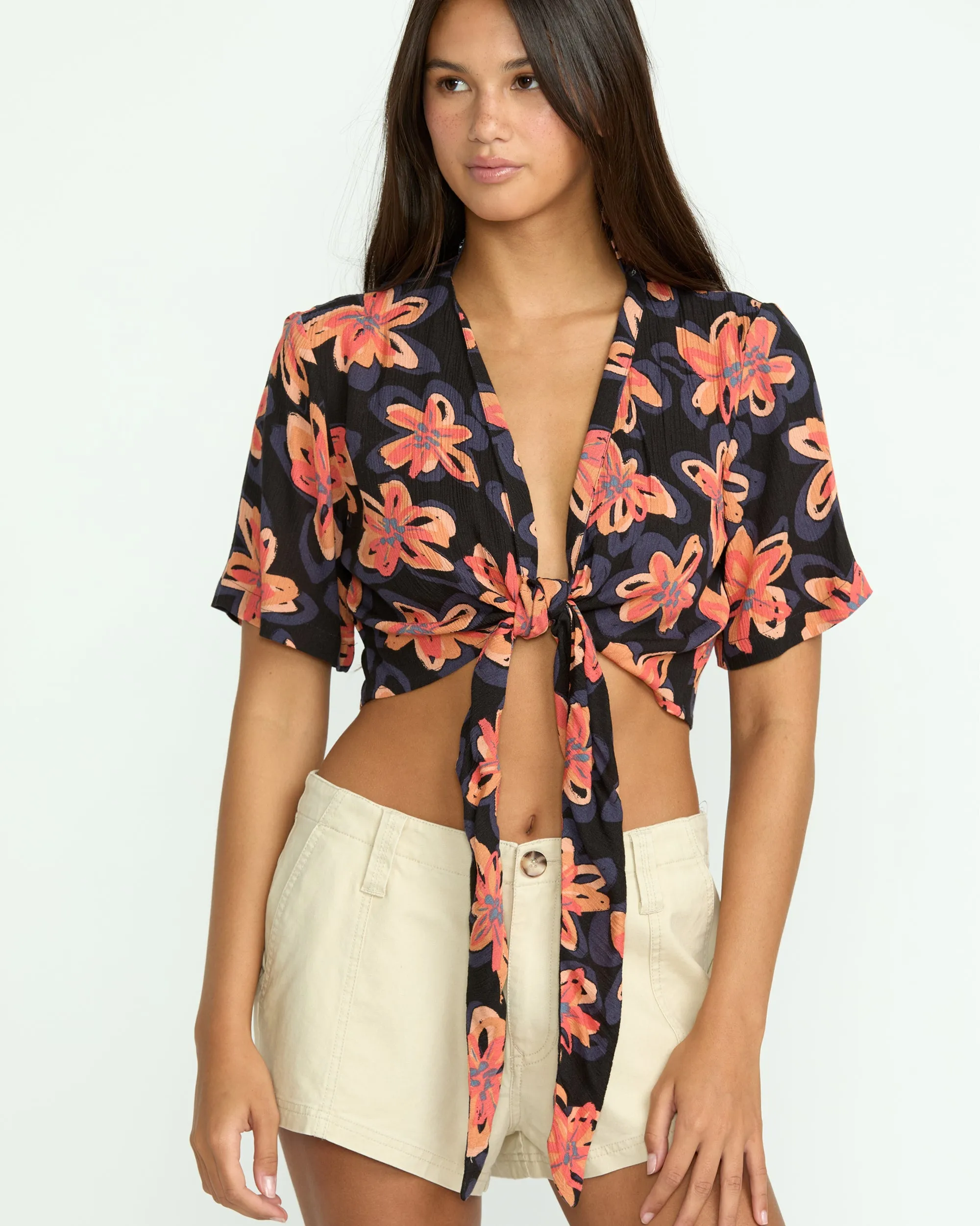 Women's Deep Tropix Short Sleeve Shirt sold by Volcom product image thumbnail 5