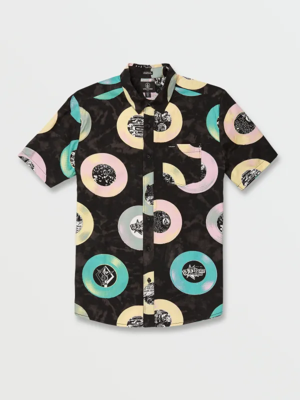 Volcom Entertainment Long Playing Woven Short Sleeve Shirt - Black sold by Volcom