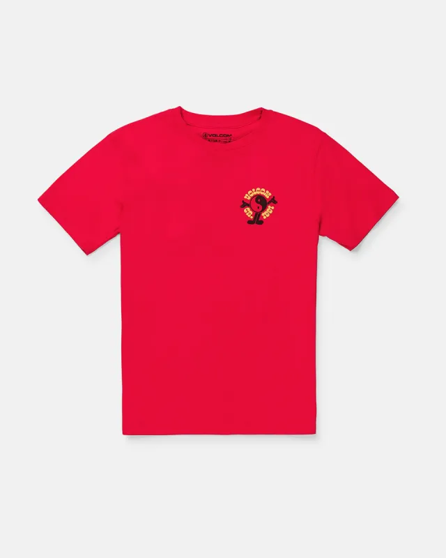 Little Boys Happy Days Short Sleeve Tee - Red sold by Volcom