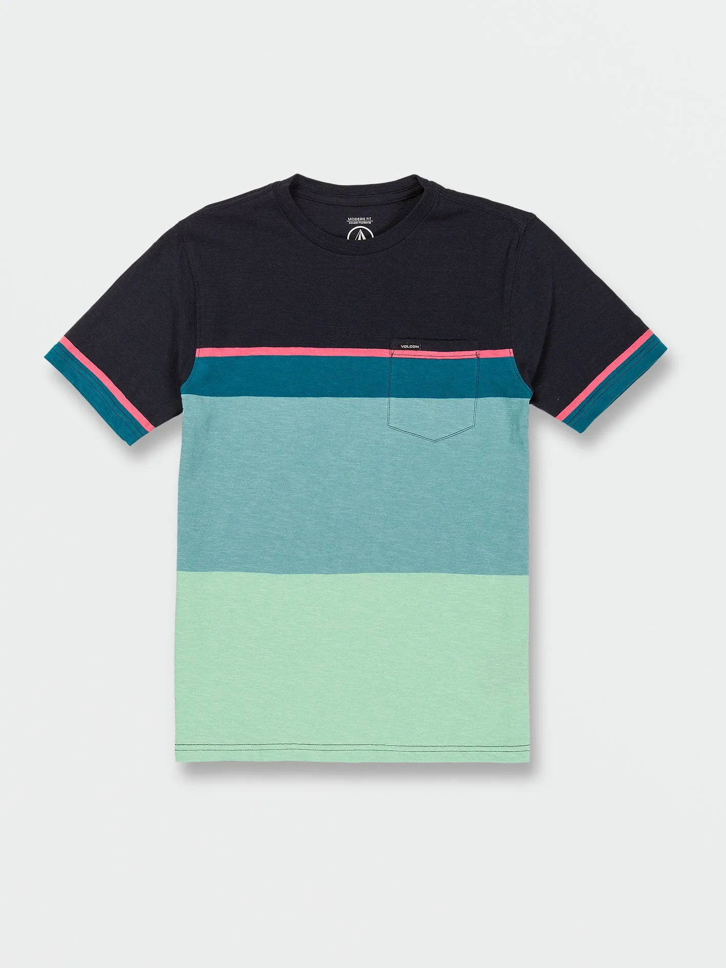 Big Boys Stone Blocker Crew Short Sleeve Shirt - Navy sold by Volcom product image thumbnail 3