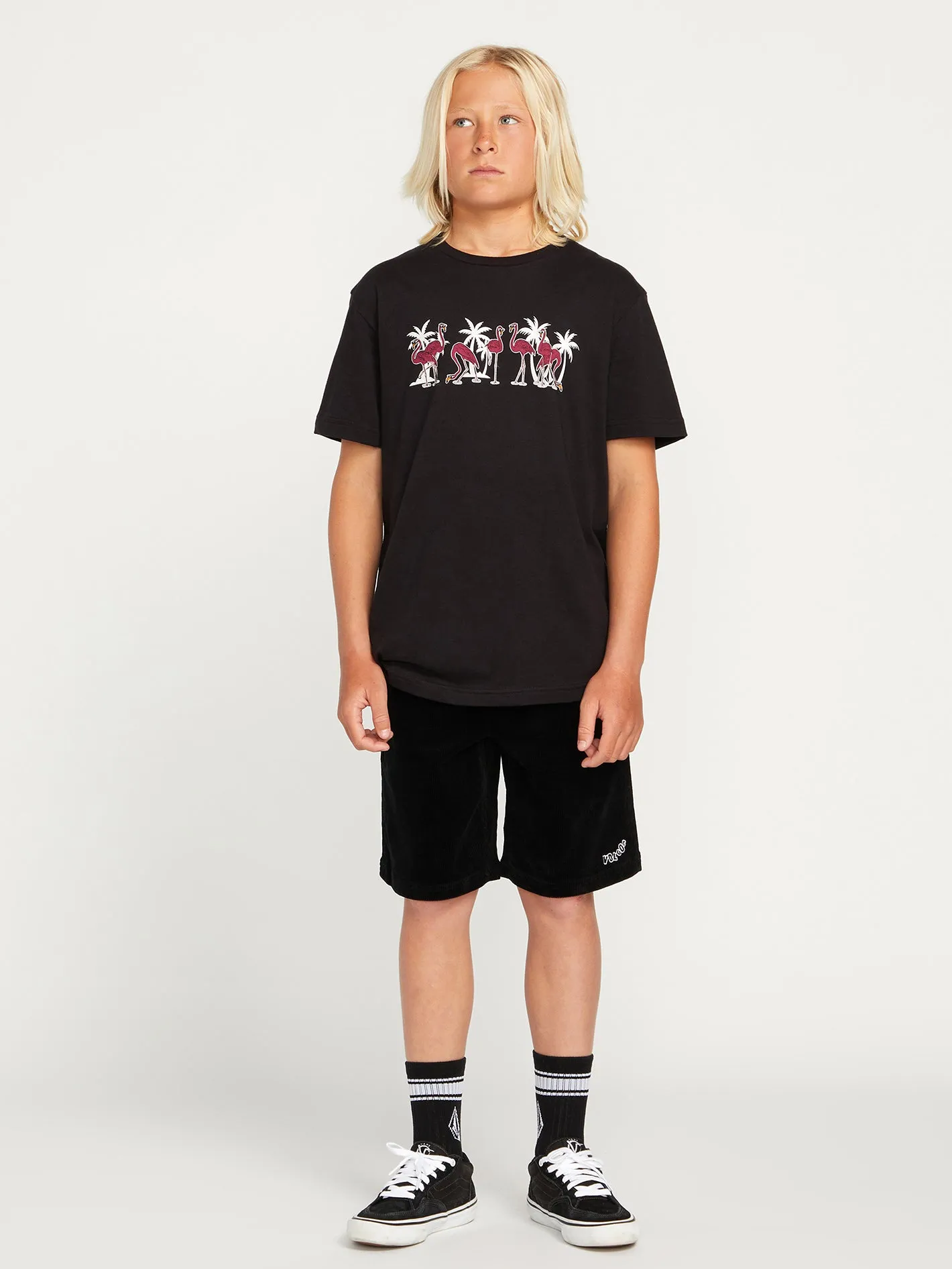 Big Boys Flamingbros Short Sleeve Tee - Black sold by Volcom product image thumbnail 2