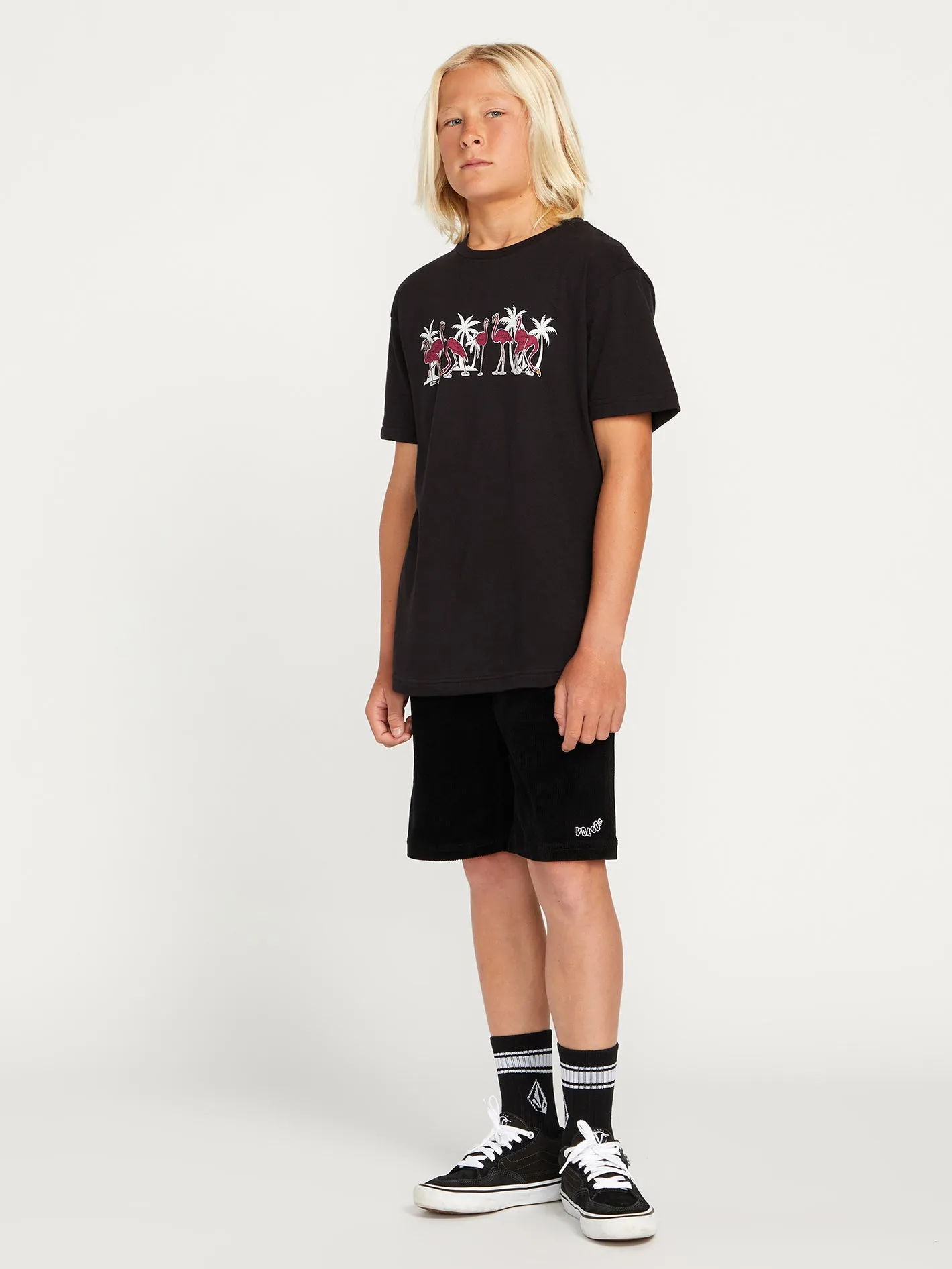 Big Boys Flamingbros Short Sleeve Tee - Black sold by Volcom product image thumbnail 3