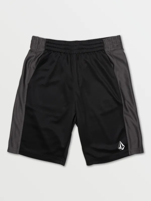 Big Boys Cawloon Mesh Elastic Waist Short - Black sold by Volcom