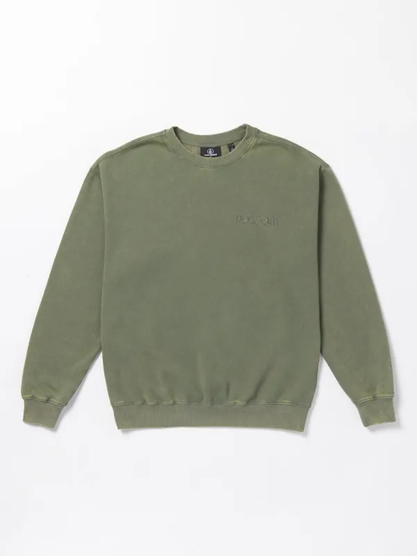 Acid Wall Crew Pullover Sweatshirt - Agave sold by Volcom
