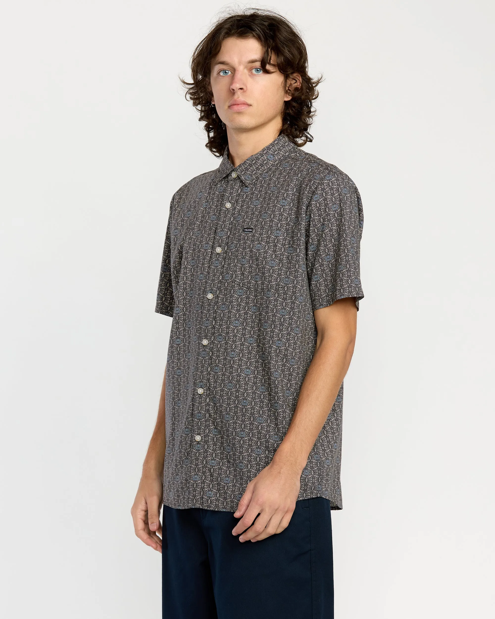 Men's Scaler Stone Woven Short Sleeve Shirt sold by Volcom product image thumbnail 3