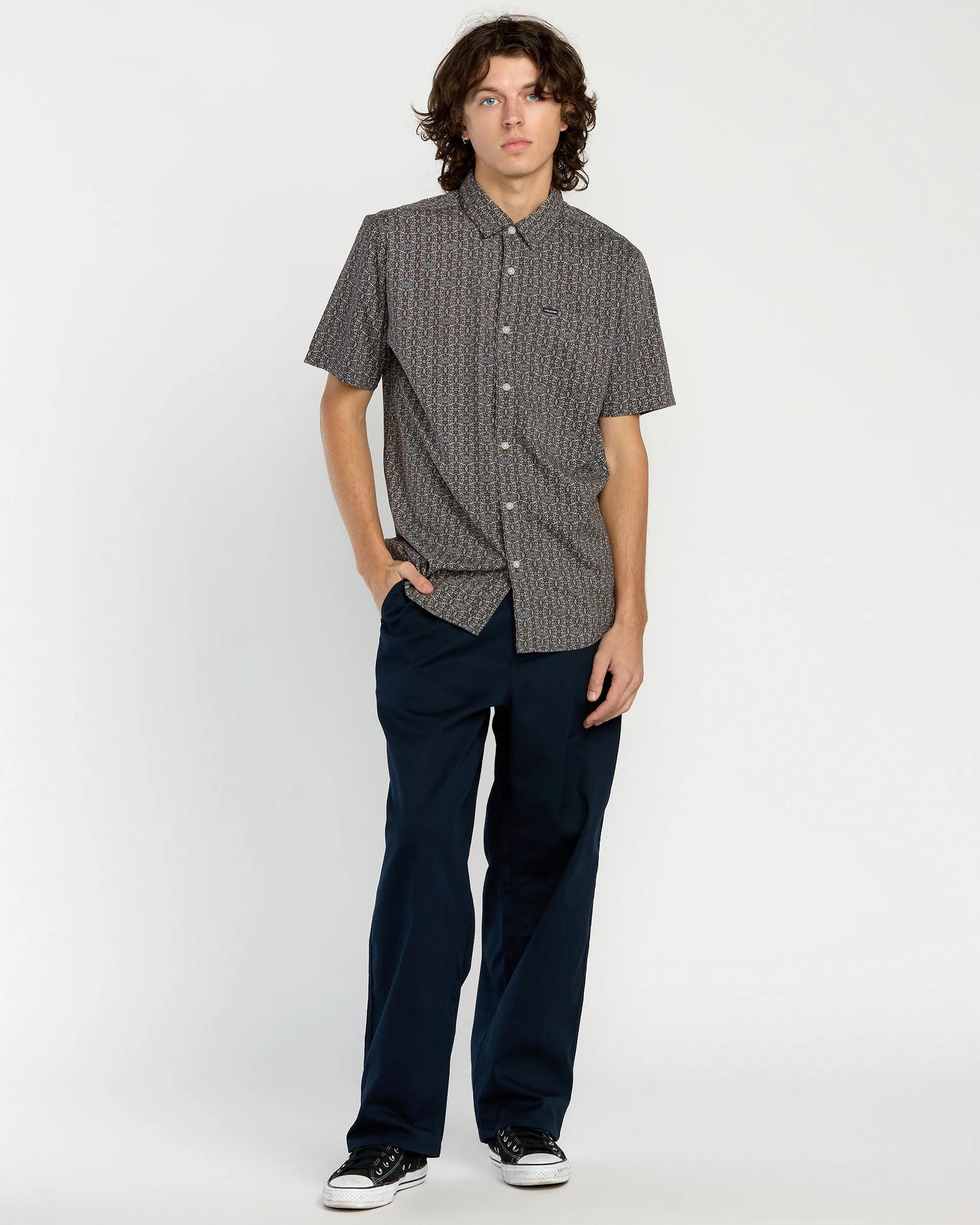 Men's Scaler Stone Woven Short Sleeve Shirt sold by Volcom product image thumbnail 4
