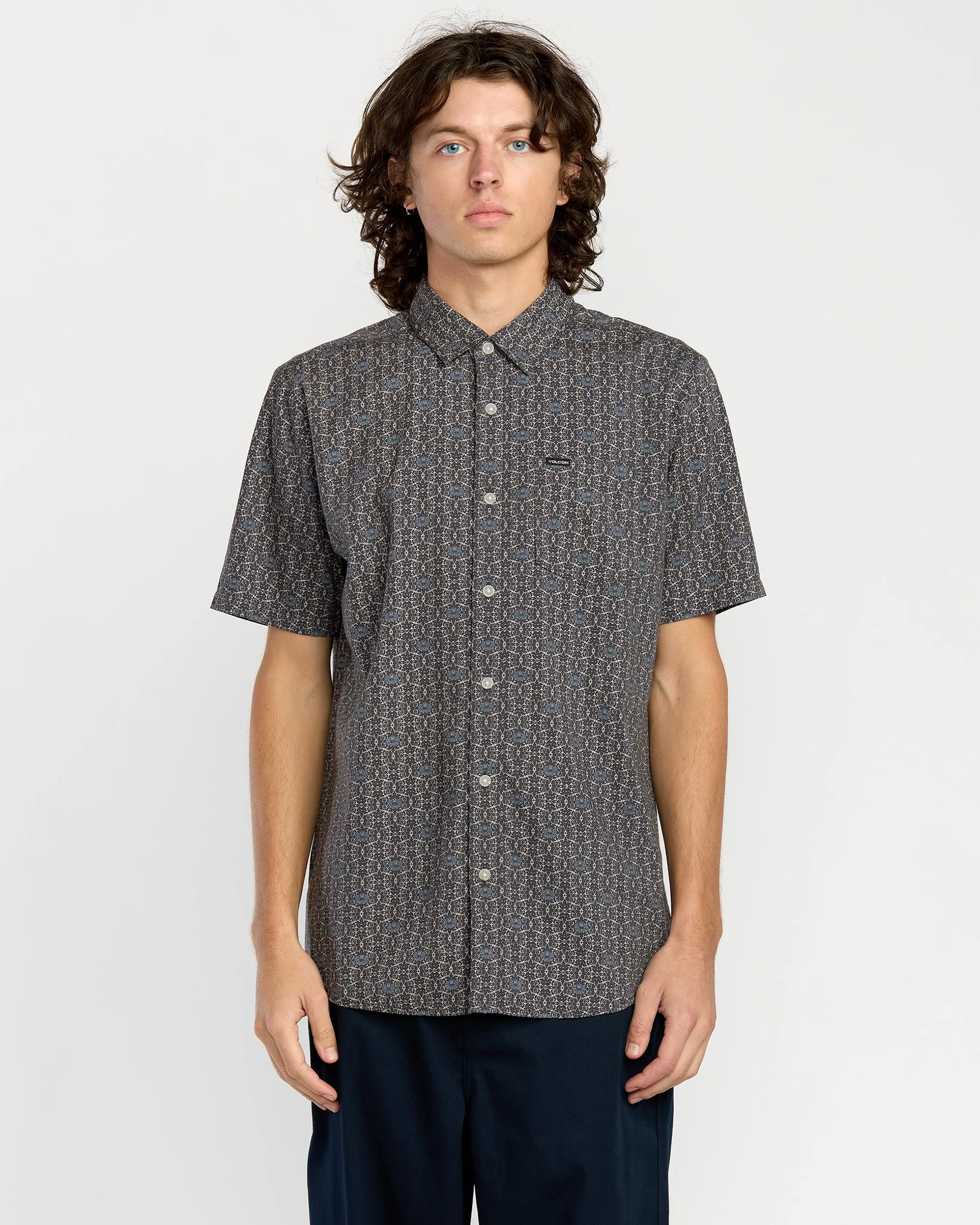 Men's Scaler Stone Woven Short Sleeve Shirt sold by Volcom product image thumbnail 5
