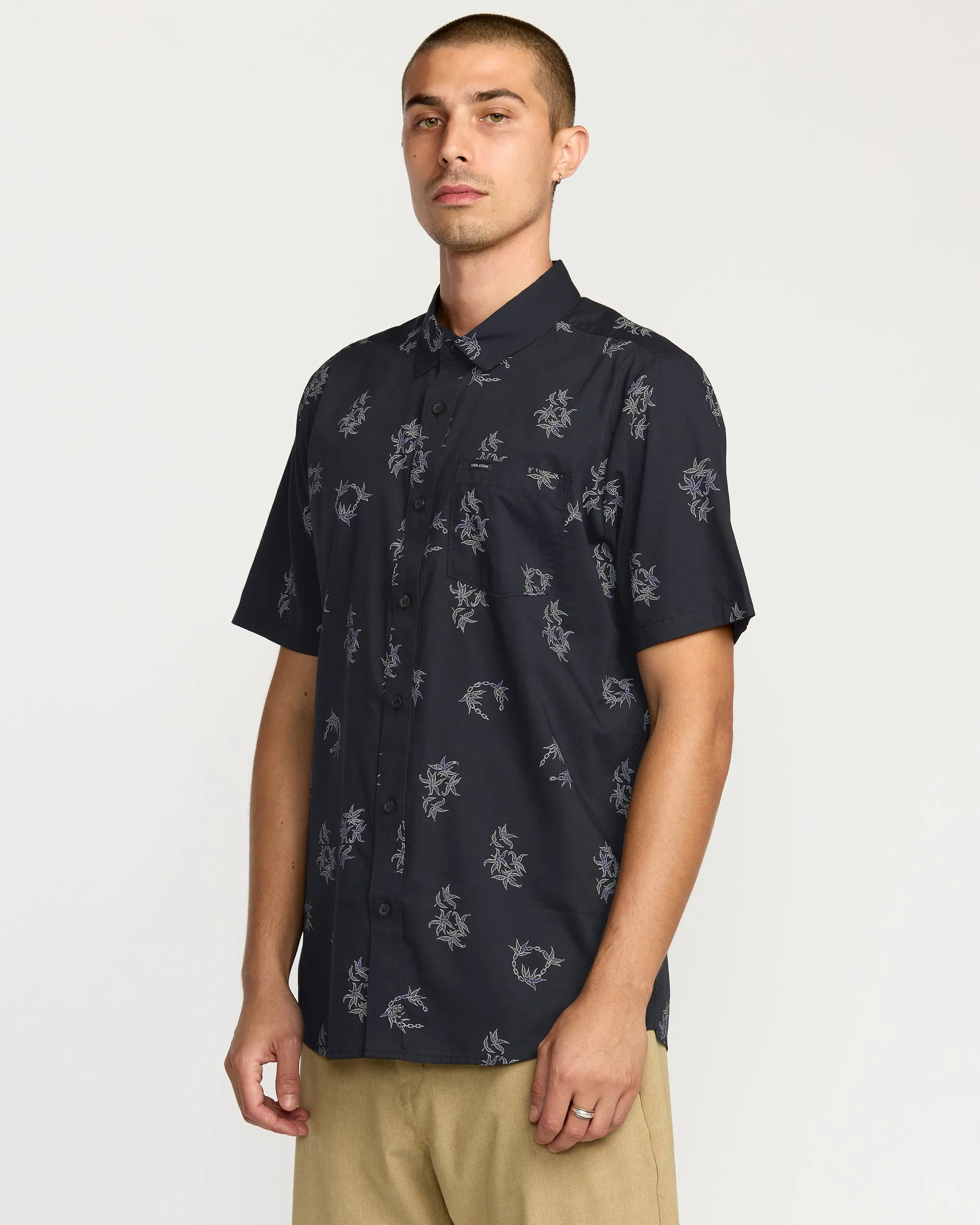 Men's Scaler Stone Woven Short Sleeve Shirt sold by Volcom product image thumbnail 3