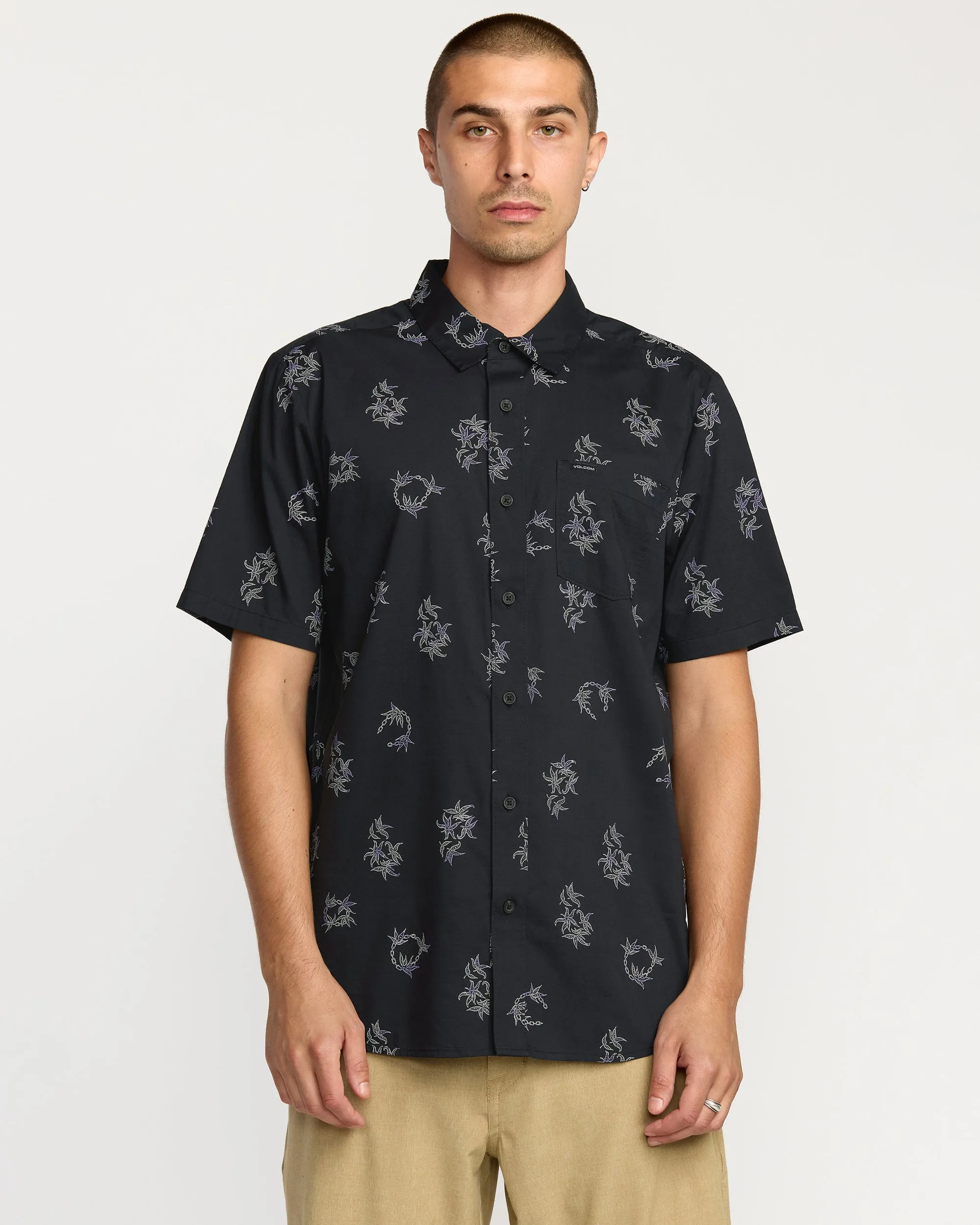 Men's Scaler Stone Woven Short Sleeve Shirt sold by Volcom product image thumbnail 5
