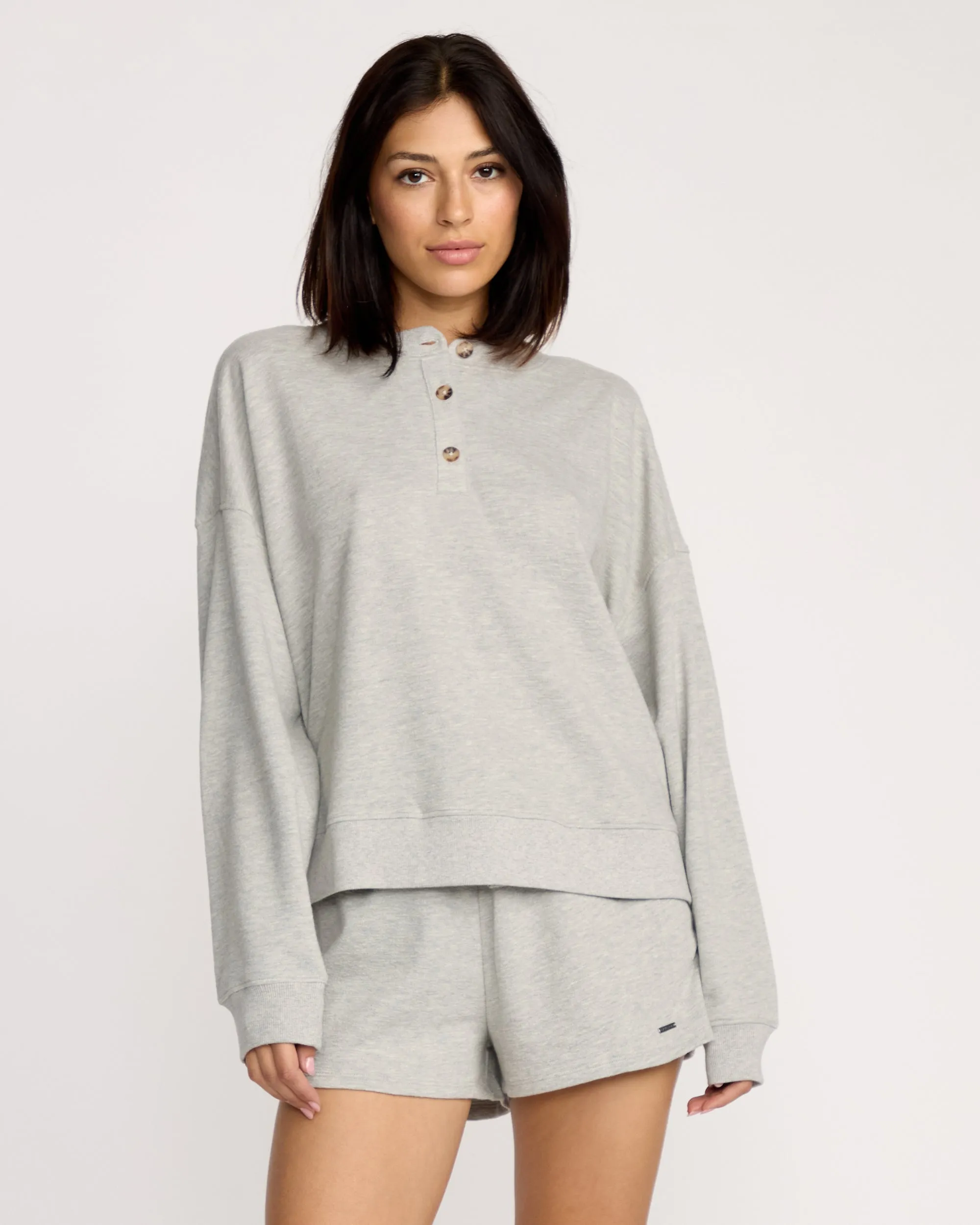 Women's Lived In Fleece Henley sold by Volcom