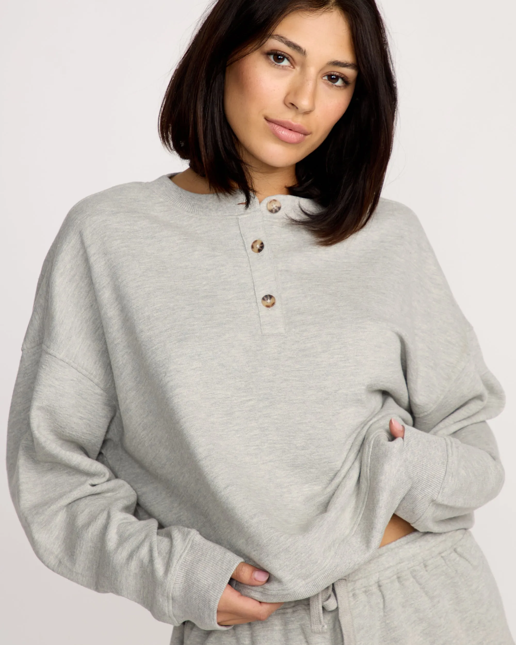 Women's Lived In Fleece Henley sold by Volcom product image thumbnail 5