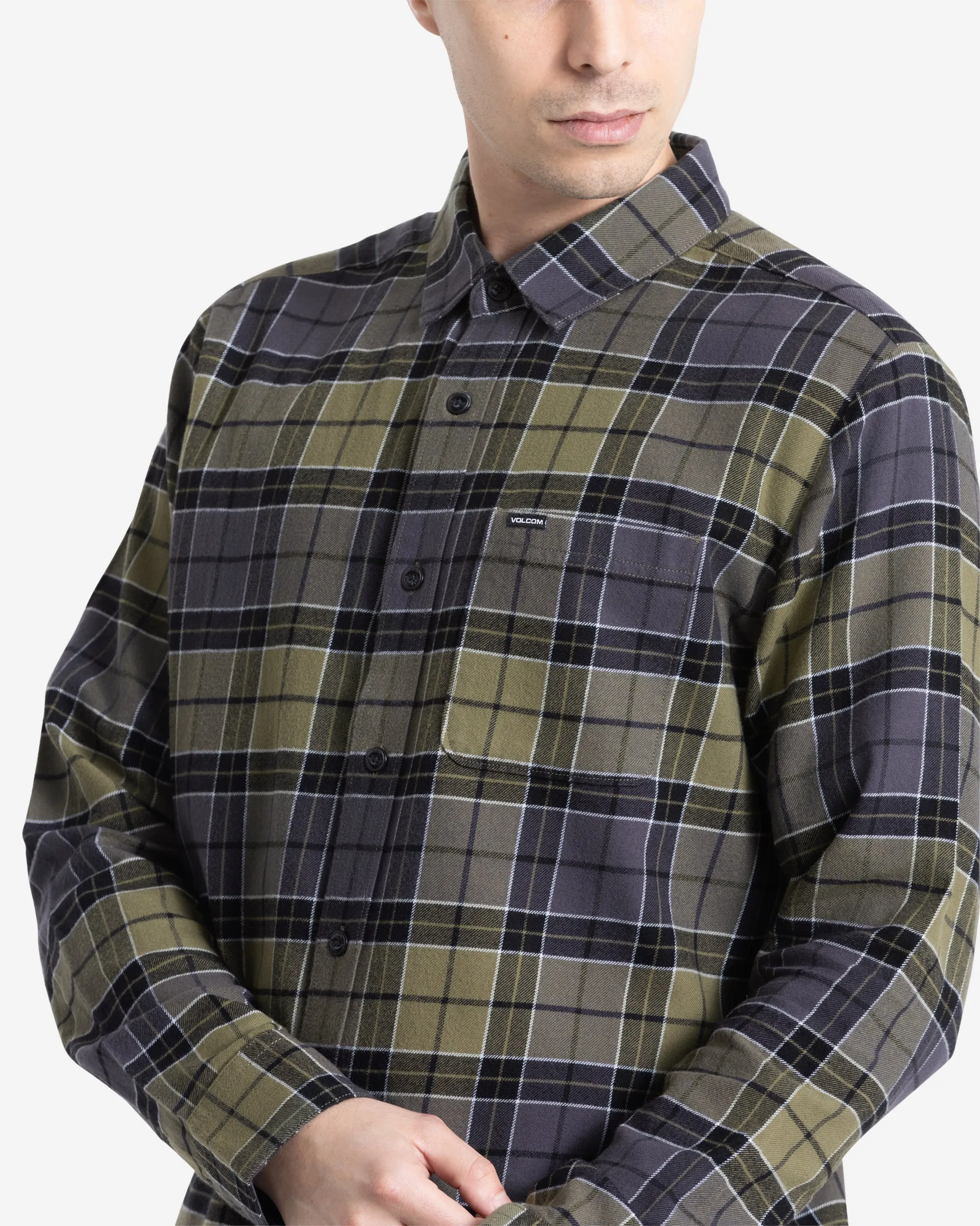 Men's Caden Plaid Long Sleeve Shirt sold by Volcom product image thumbnail 4