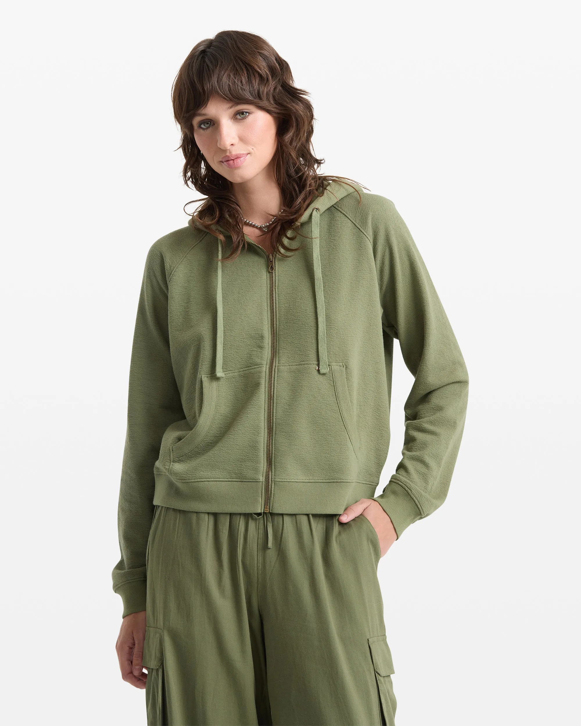 Women's Lived In Fleece Zip sold by Volcom