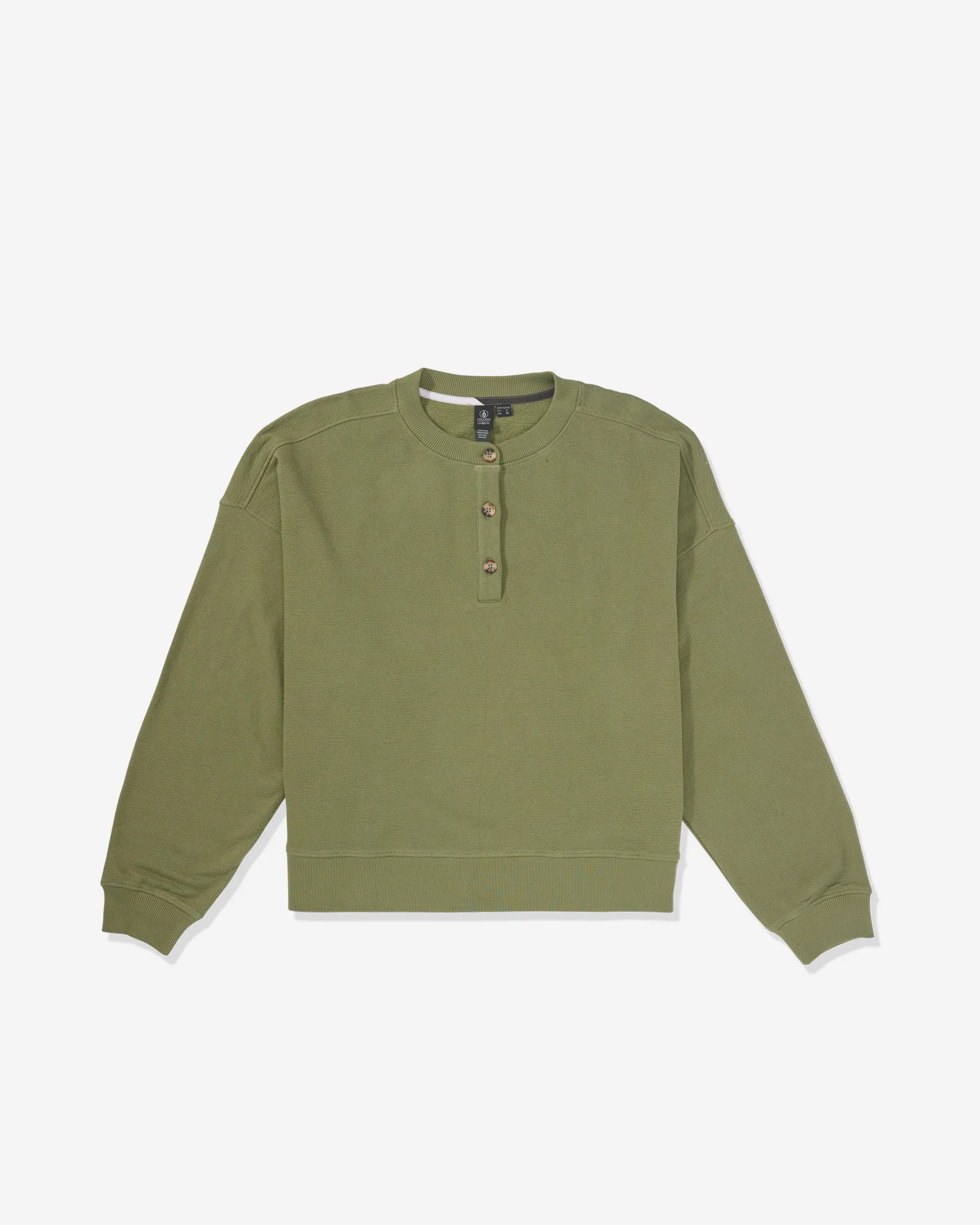 Women's Lived In Fleece Henley sold by Volcom product image thumbnail 3