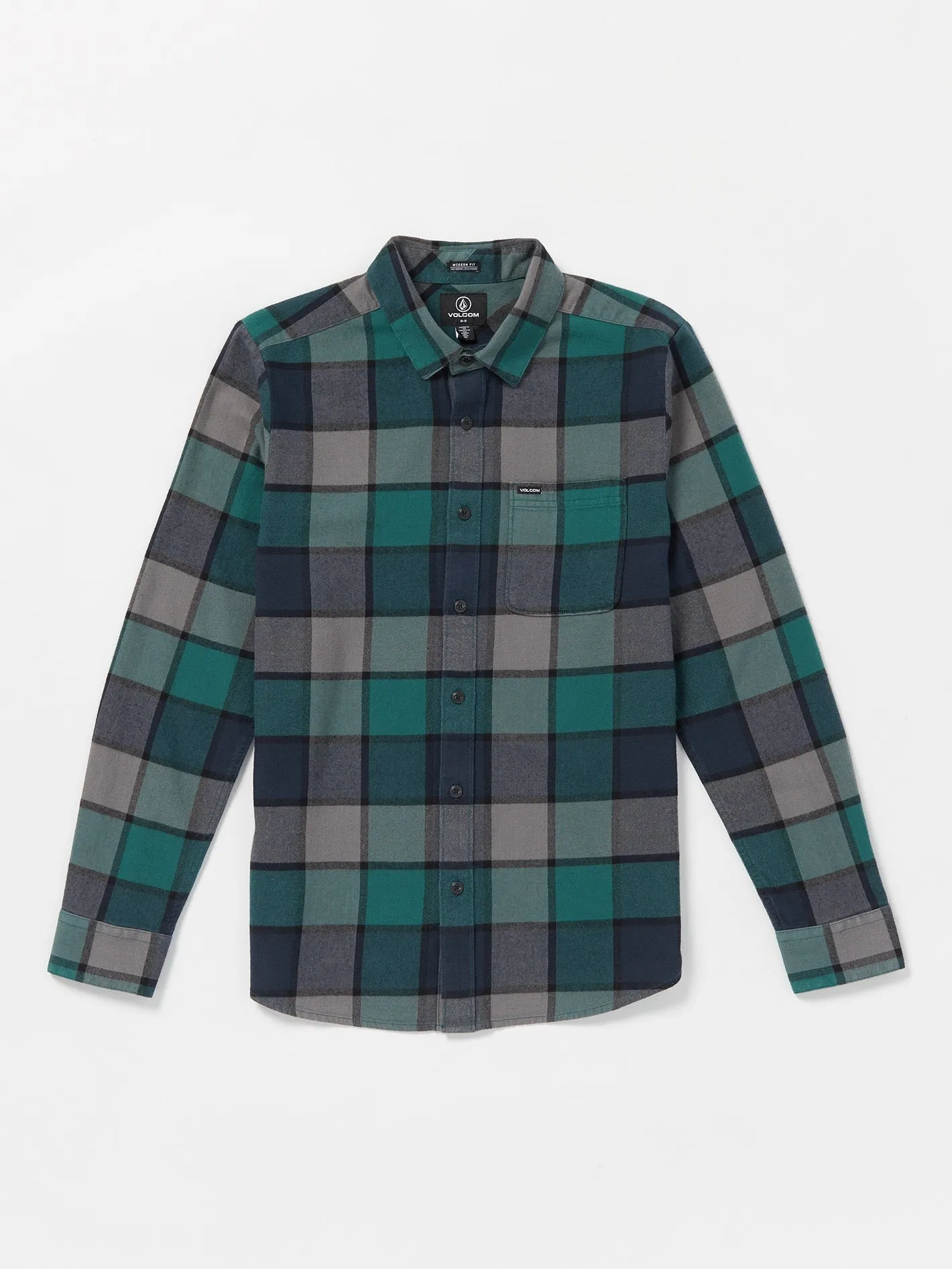 Caden Plaid Long Sleeve Shirt - Navy sold by Volcom