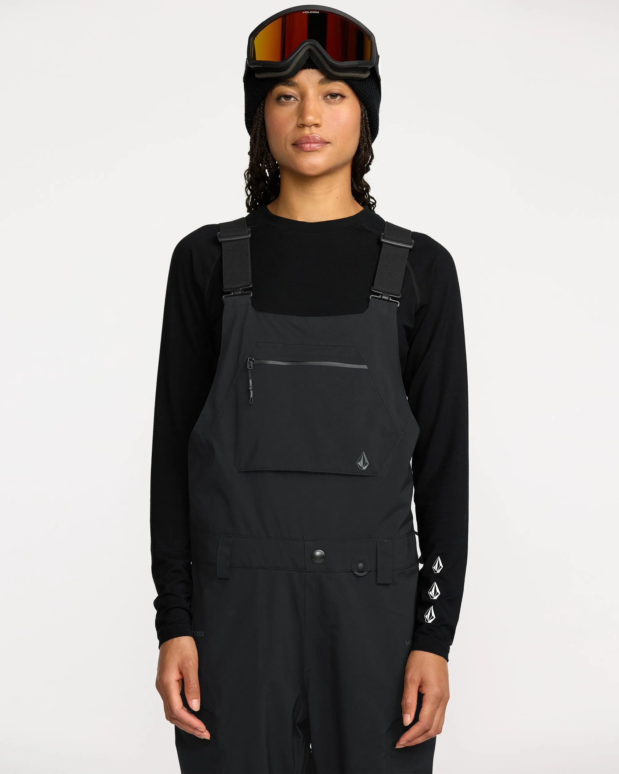 Women's Ash Stretch Gore Bib Overall sold by Volcom product image thumbnail 3