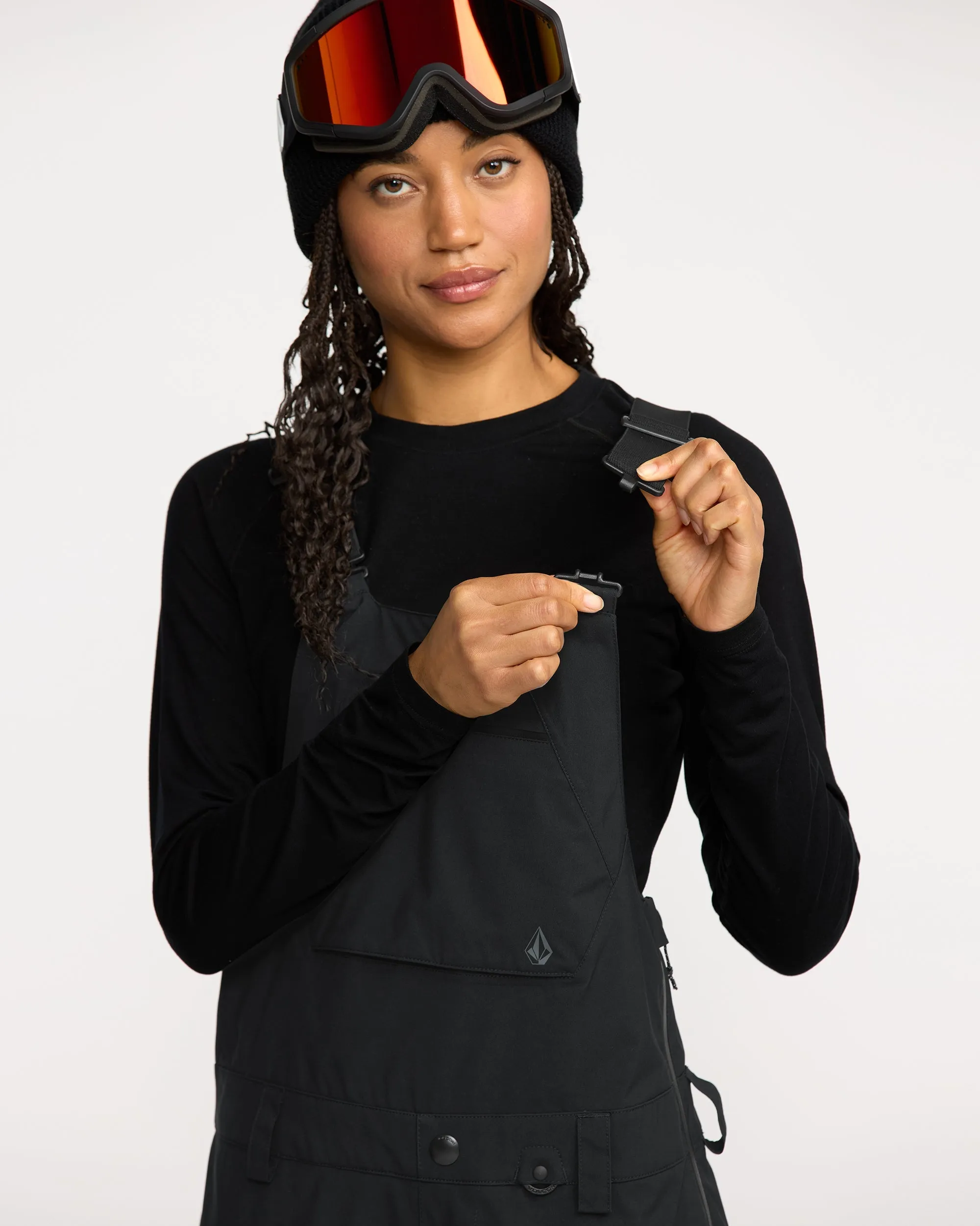 Women's Ash Stretch Gore Bib Overall sold by Volcom product image thumbnail 4