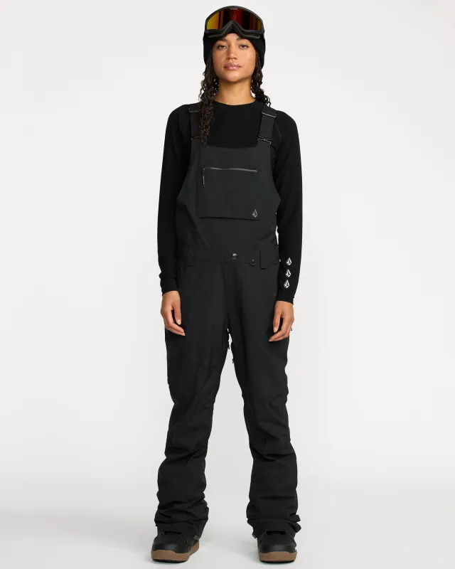 Women's Ash Stretch Gore Bib Overall sold by Volcom