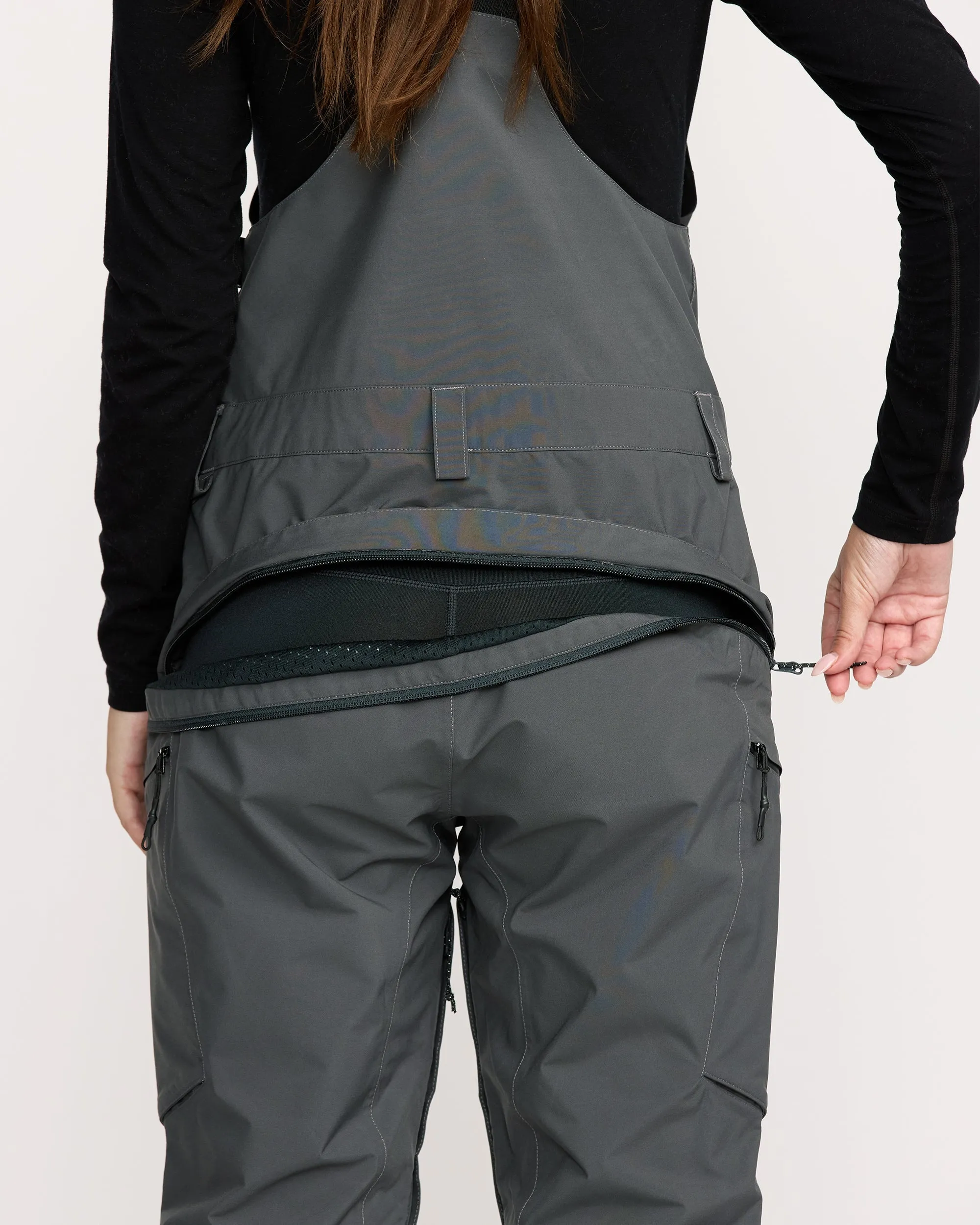 Women's Ash Stretch Gore Bib Overall sold by Volcom product image thumbnail 5