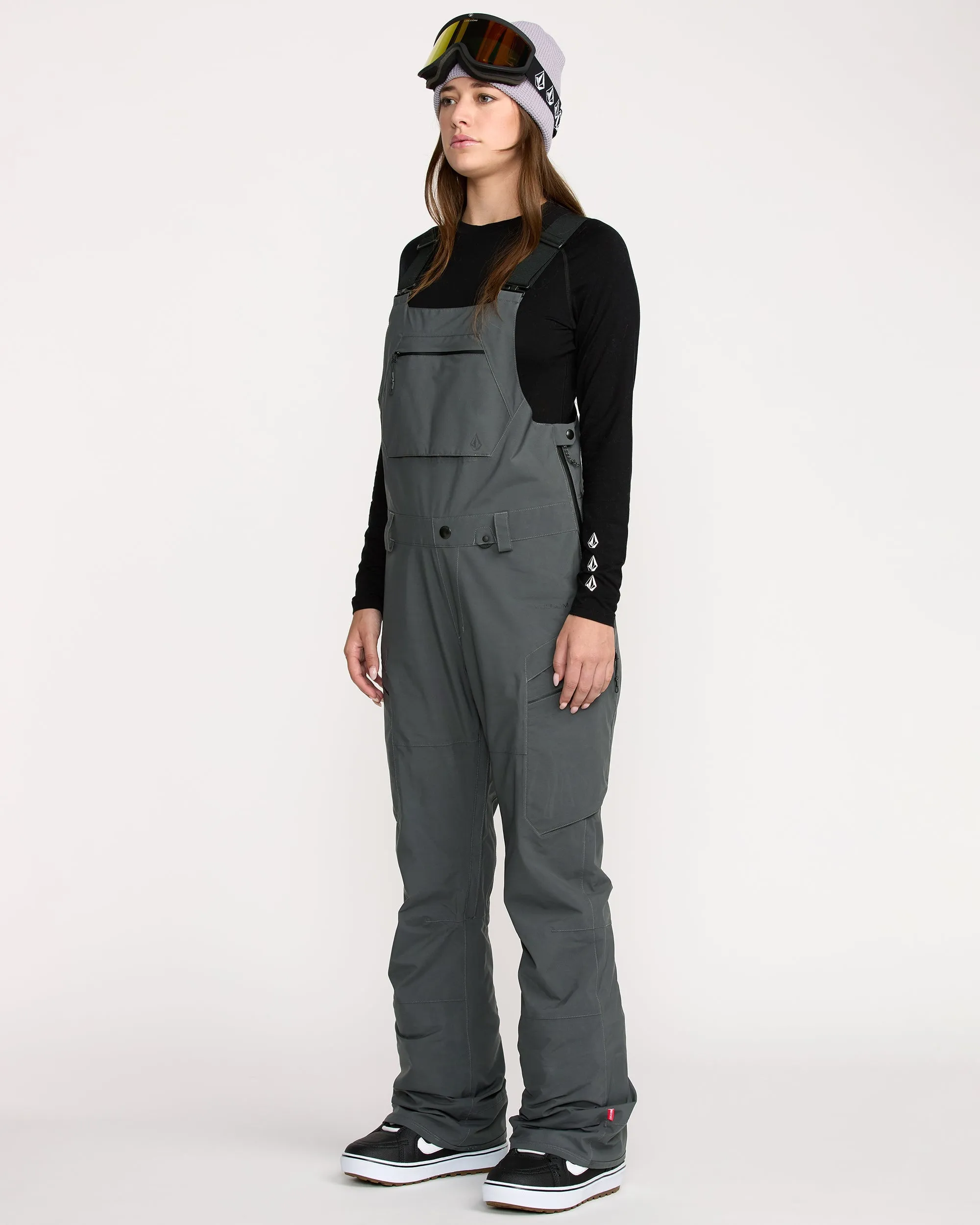 Women's Ash Stretch Gore Bib Overall sold by Volcom product image thumbnail 2