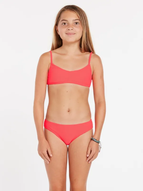 Girls Simply Mesh Bikini Set - Electric Coral sold by Volcom