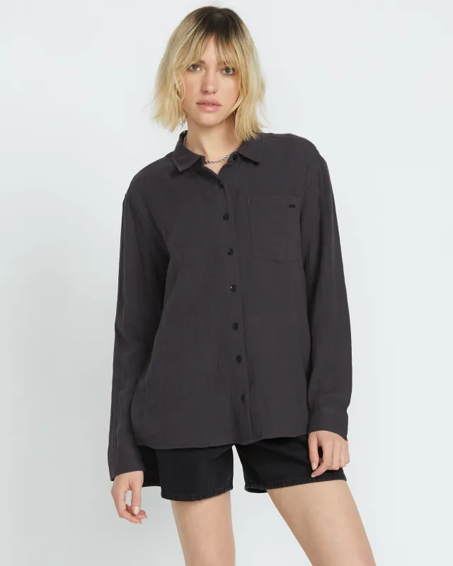 Women's Lil Button Up Long Sleeve sold by Volcom