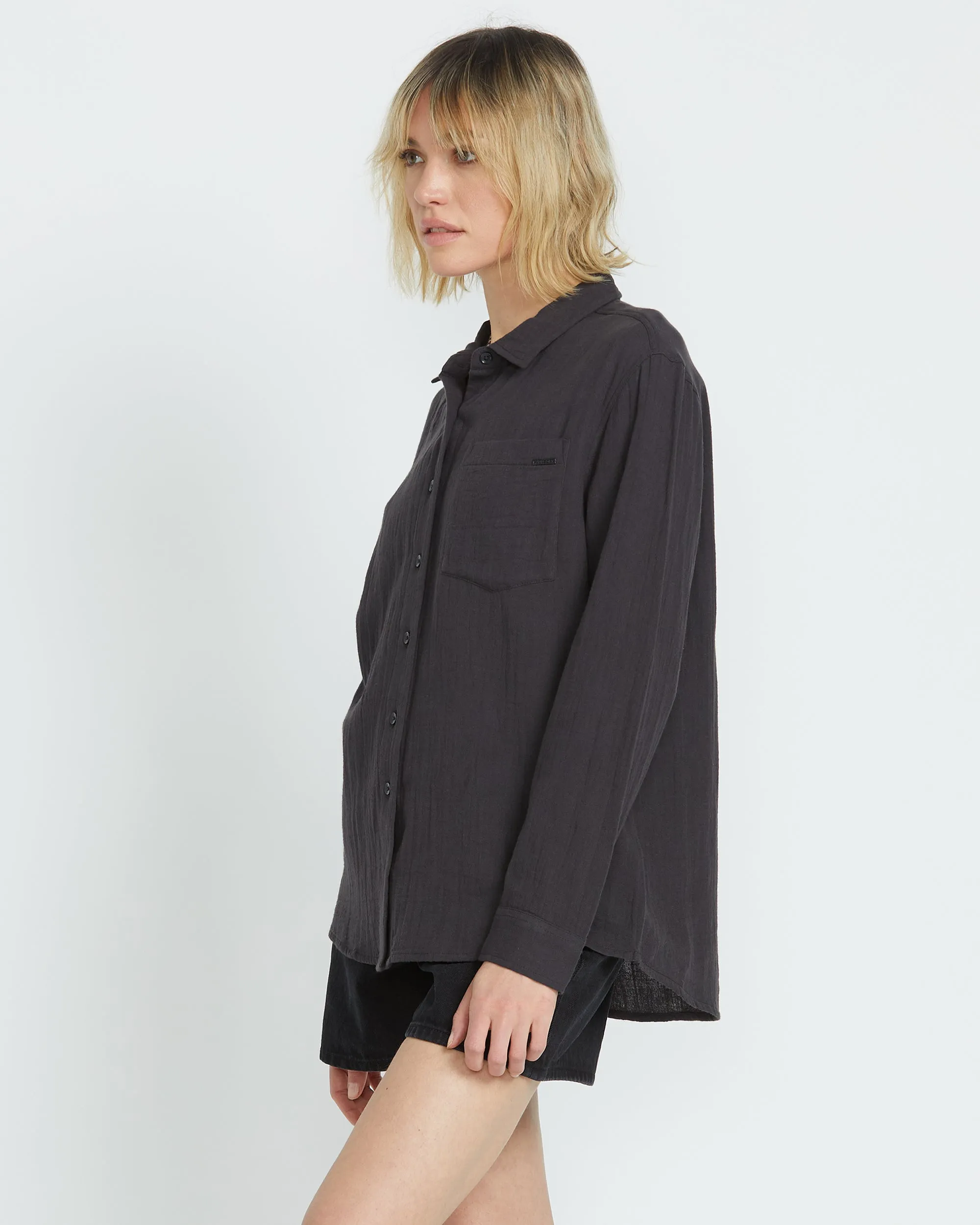 Women's Lil Button Up Long Sleeve sold by Volcom product image thumbnail 5