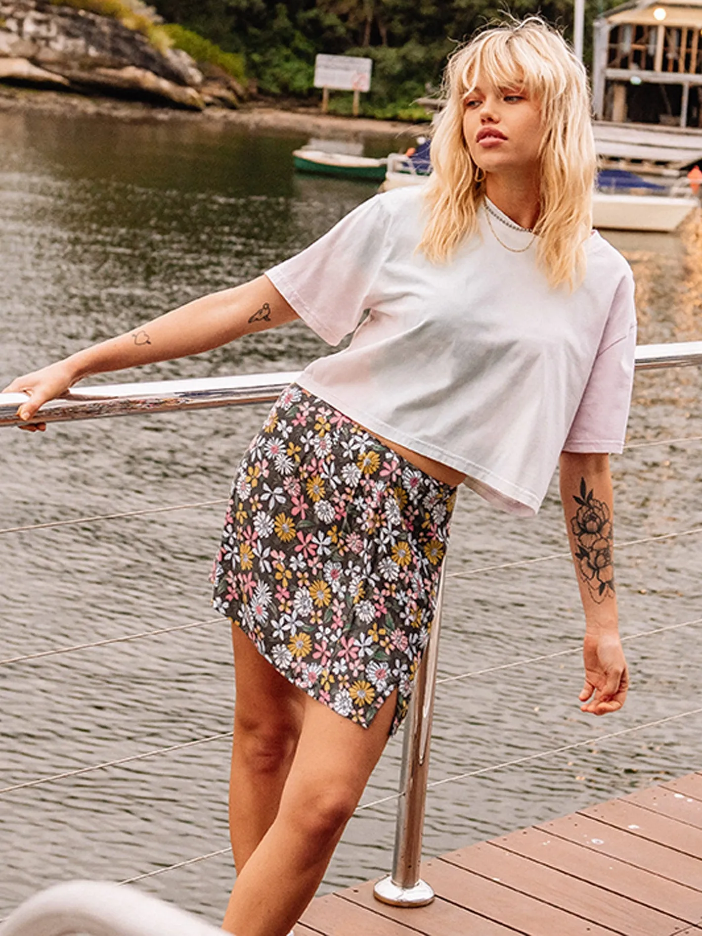 Happy Dazee Mini Skirt - Espresso sold by Volcom