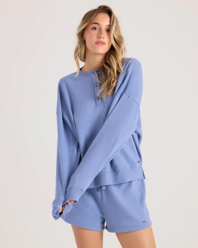 Women's Lived In Fleece Henley sold by Volcom